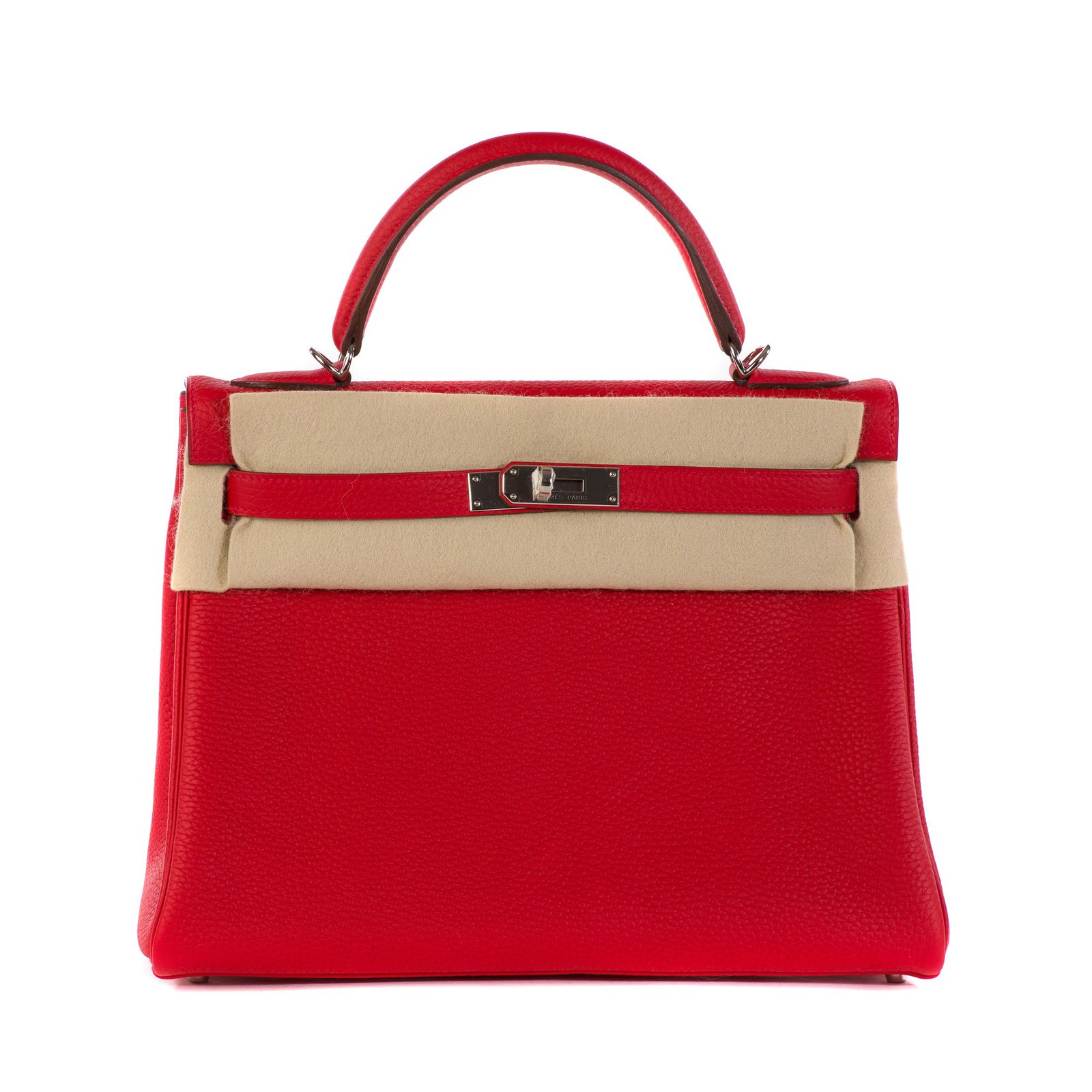 Hermès hermes kelly 32 Togo red leather, PHW, new with blister, new  condition! ref.102735 - Joli Closet