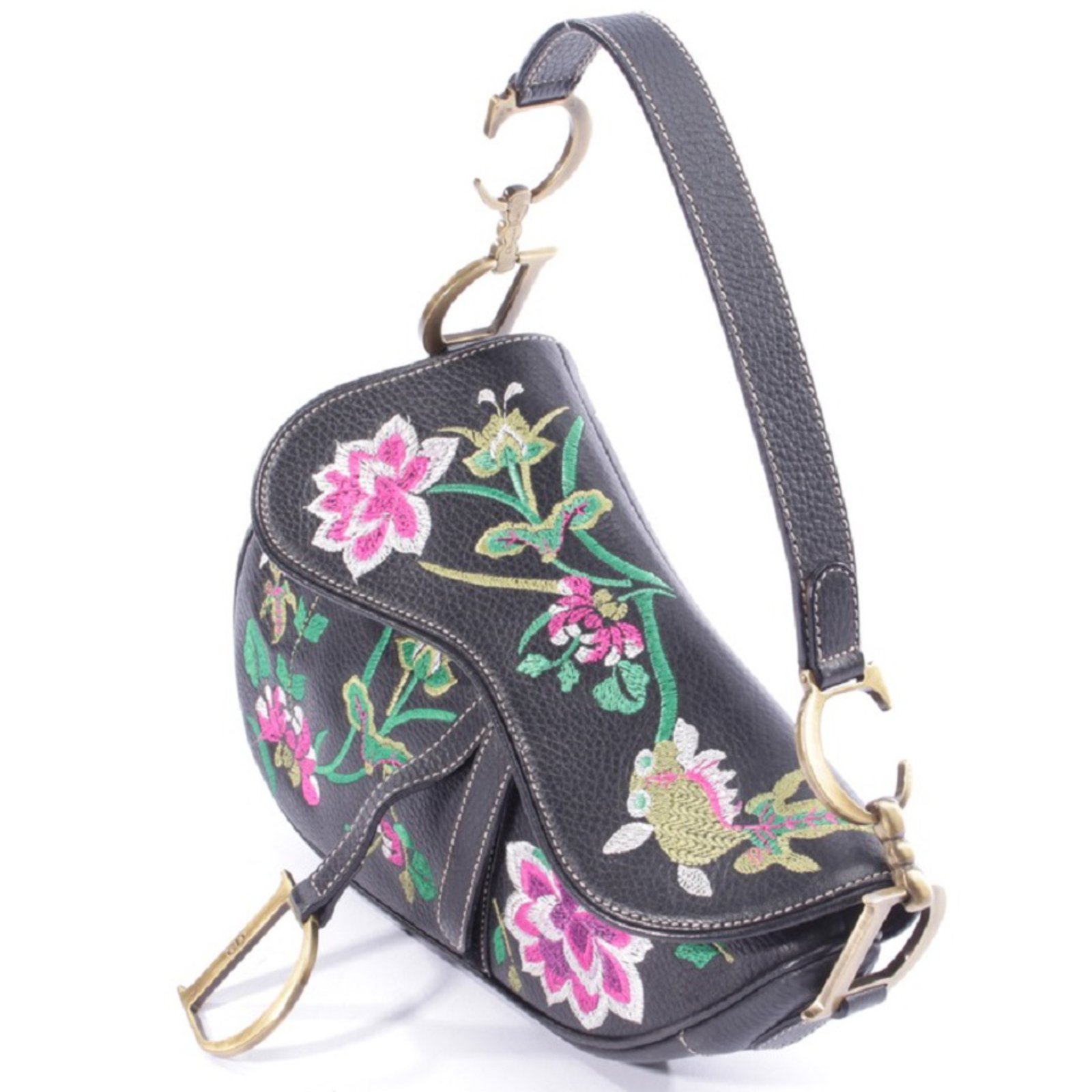 dior floral saddle bag