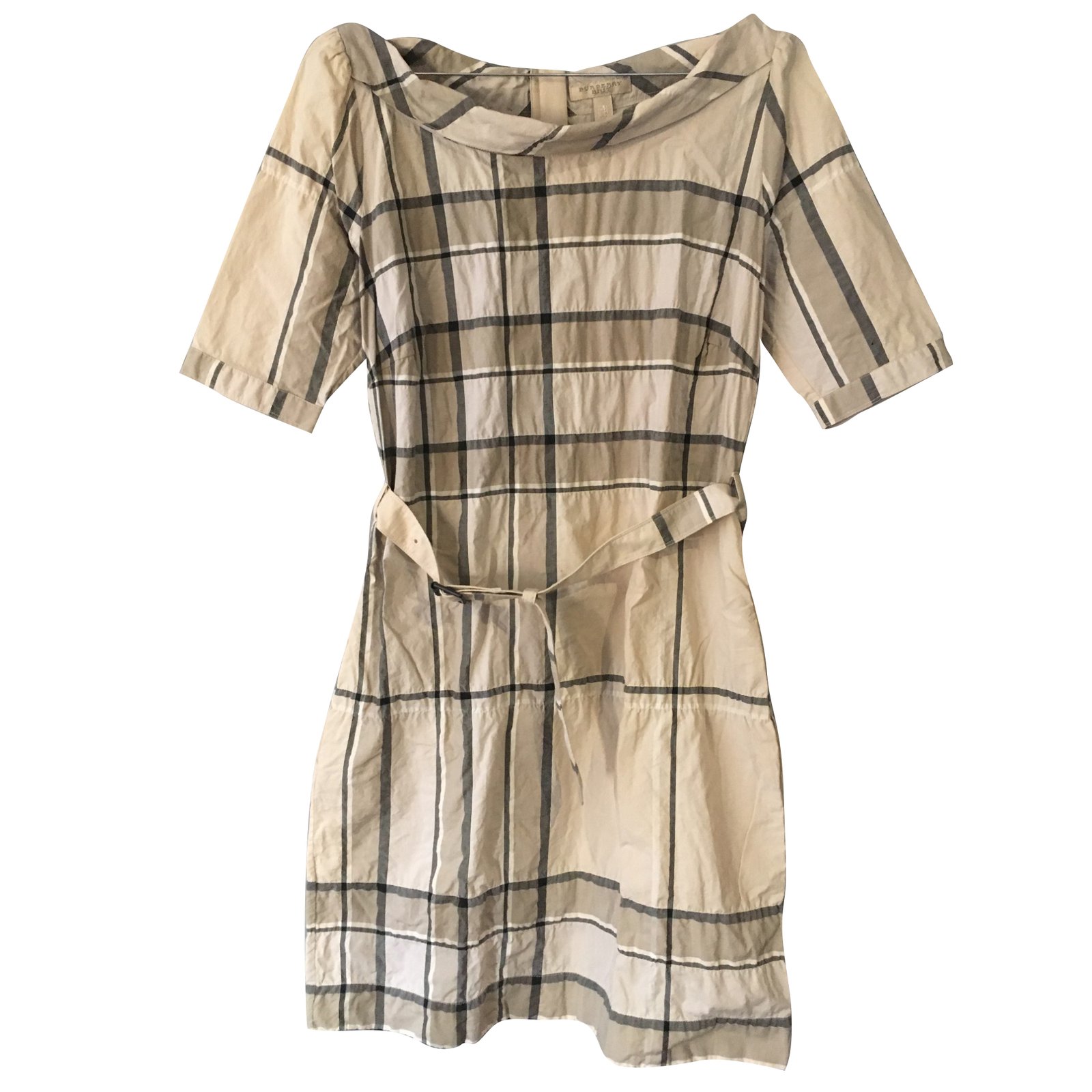 Burberry Brit Dresses Beige Cotton Elastane Polyamide  - Joli  Closet