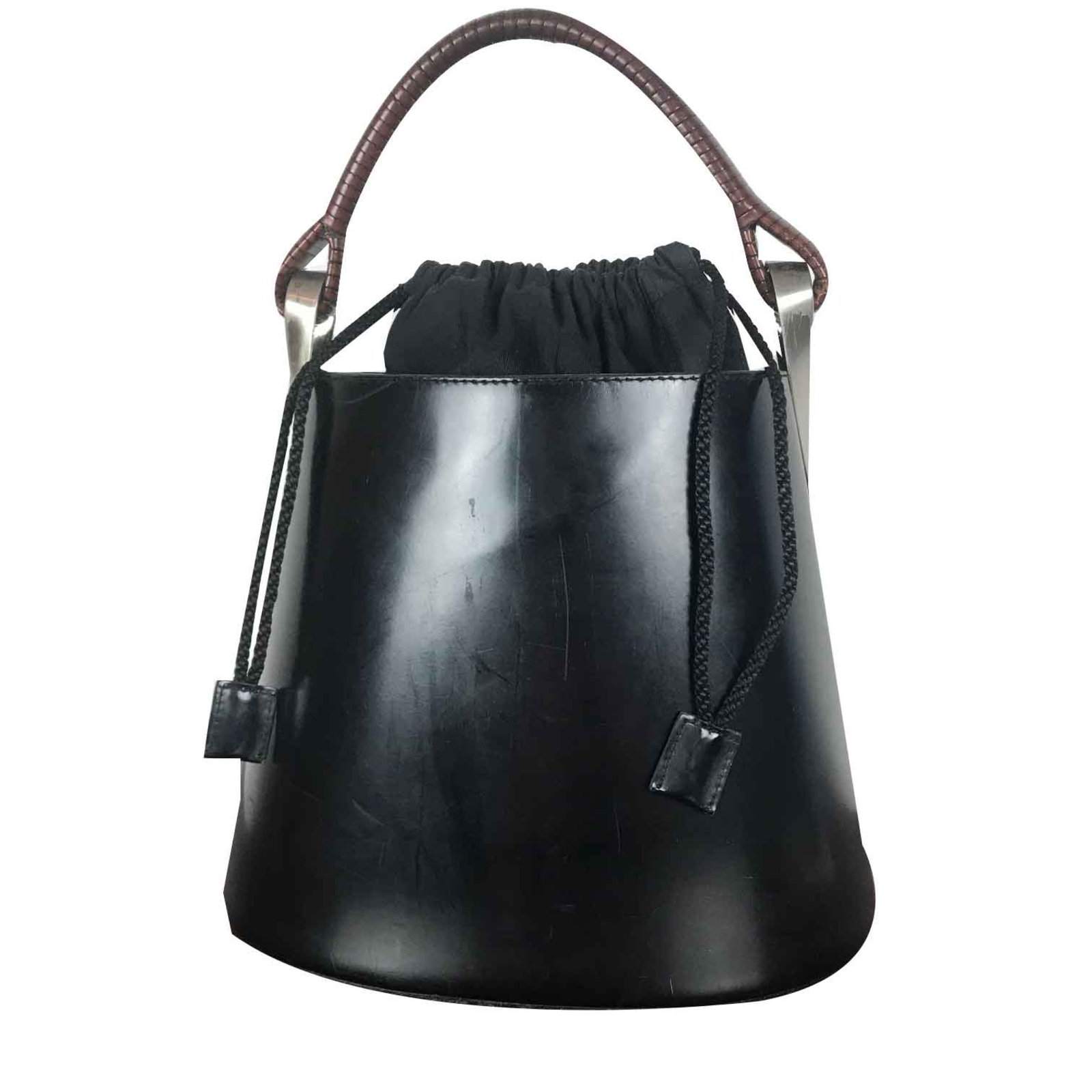 Kenzo Pagodon GM Handbags Leather Black 