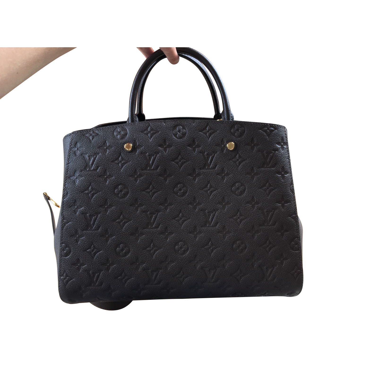 Louis Vuitton BAG MONTAIGNE GM EMPREINTE TERRE Brown Leather ref.104525 -  Joli Closet
