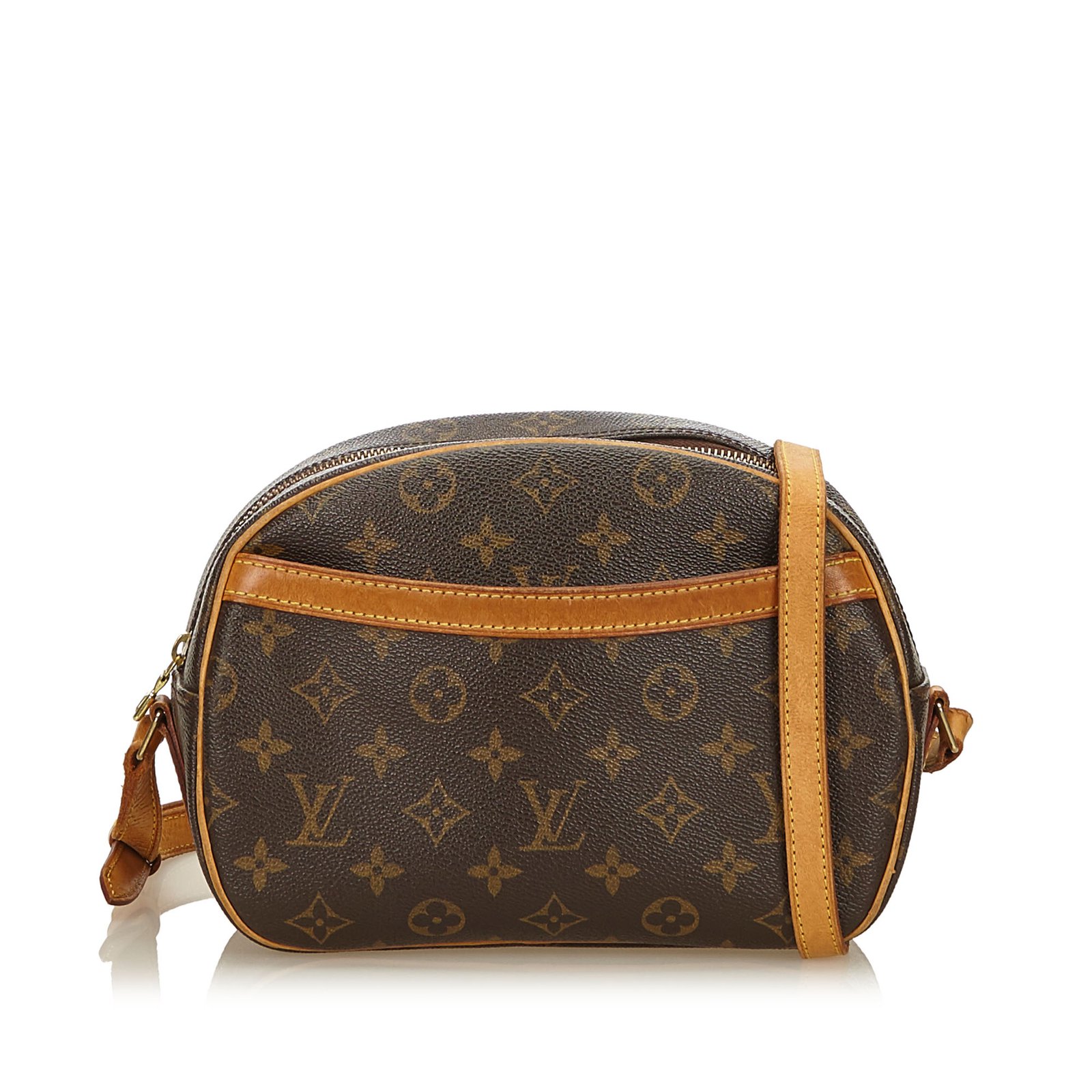 Louis Vuitton Monogram Blois Brown Leather Cloth ref.99795 - Joli