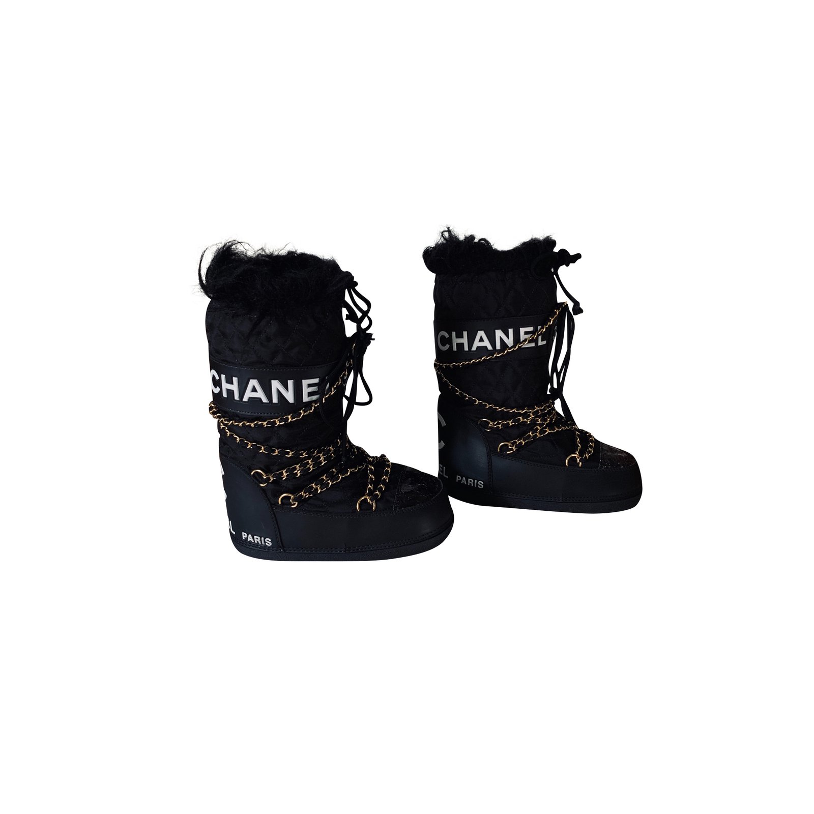 Chanel Boots Black Cloth ref.99975 - Joli Closet