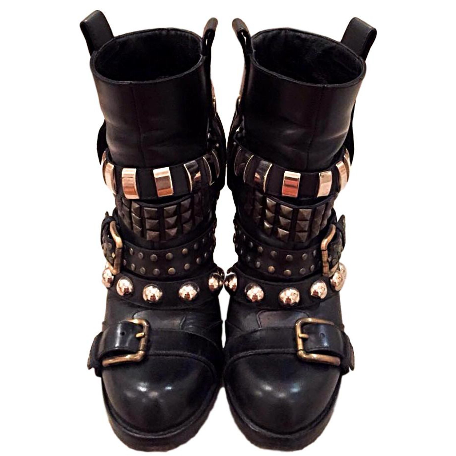 Dolce & Gabbana Ankle Boots Black Leather  - Joli Closet
