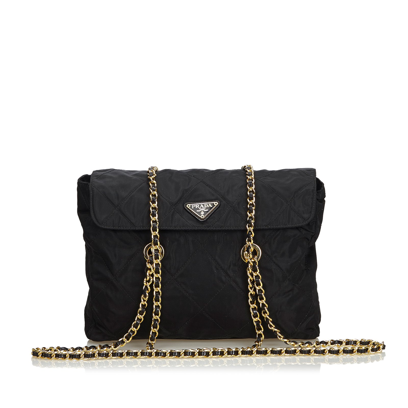 prada quilted tessuto nylon shoulder bag