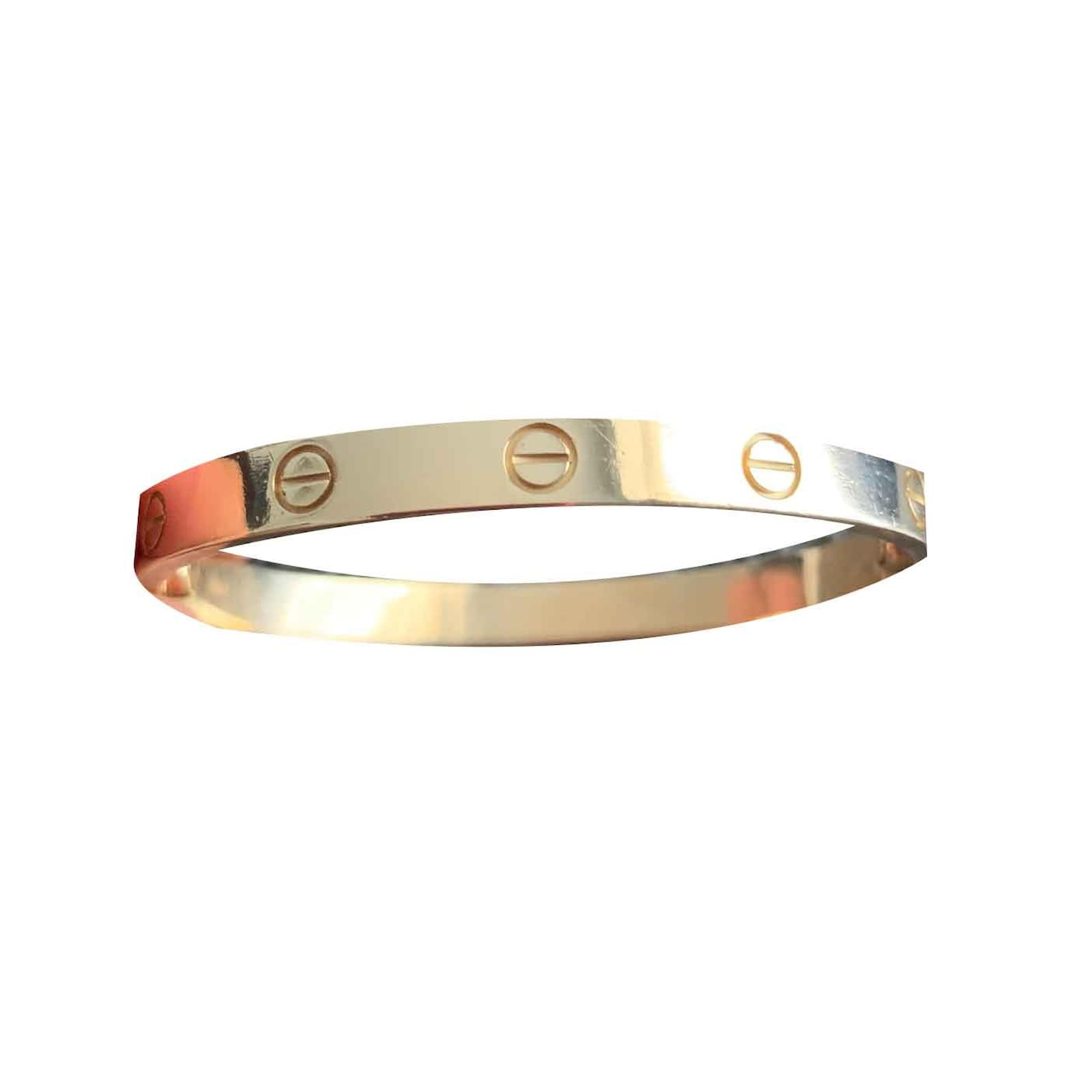 Bracelet Love Cartier Golden Yellow Gold Ref Joli Closet Bracelet Love Cartier Golden Yellow Gold Ref Joli Closet