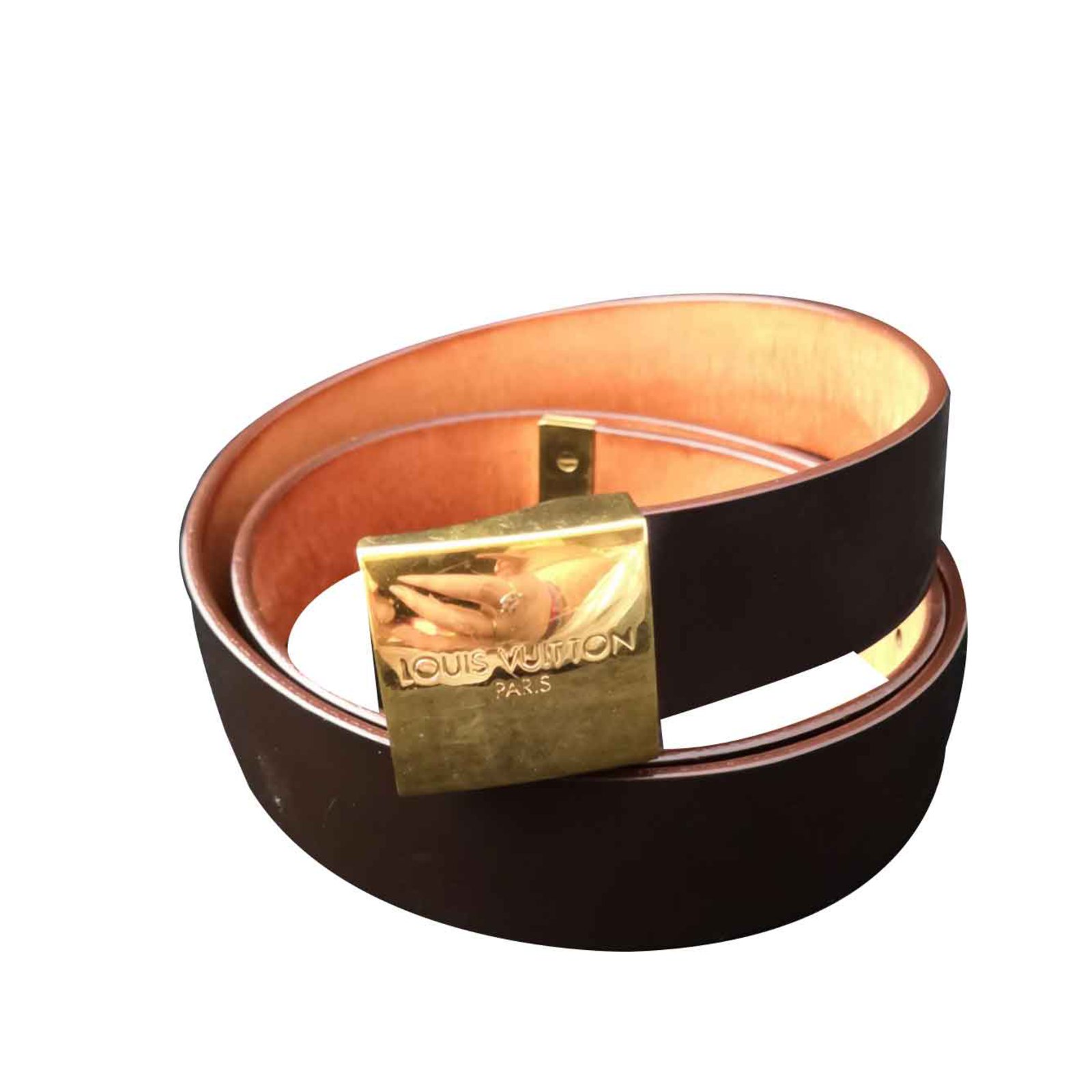 Beautiful Louis Vuitton belt Dark brown Patent leather ref.106677 - Joli  Closet