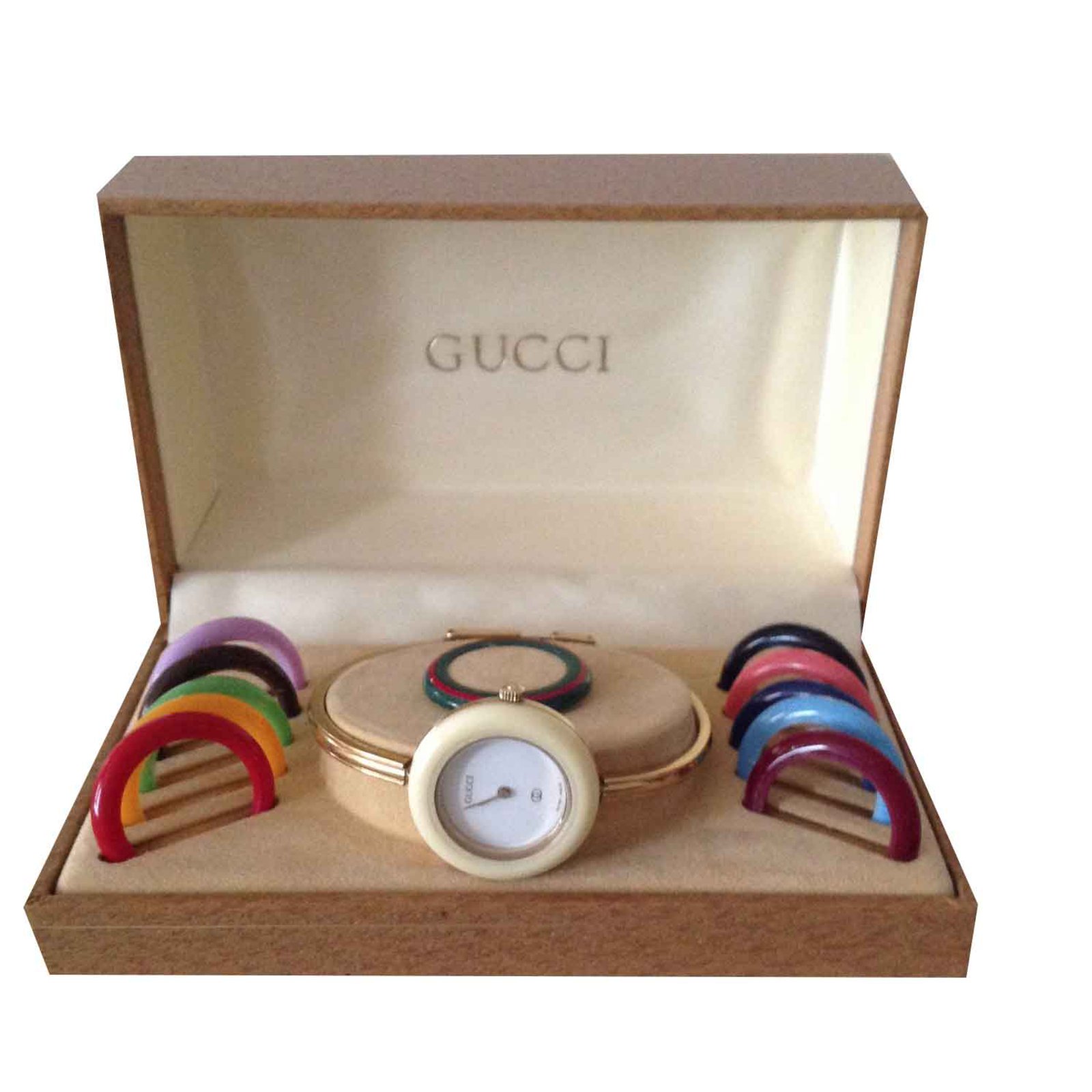 Gucci Collector 1988 TIMEPIECES Multiple colors Gold plated ref.106689 Joli Closet