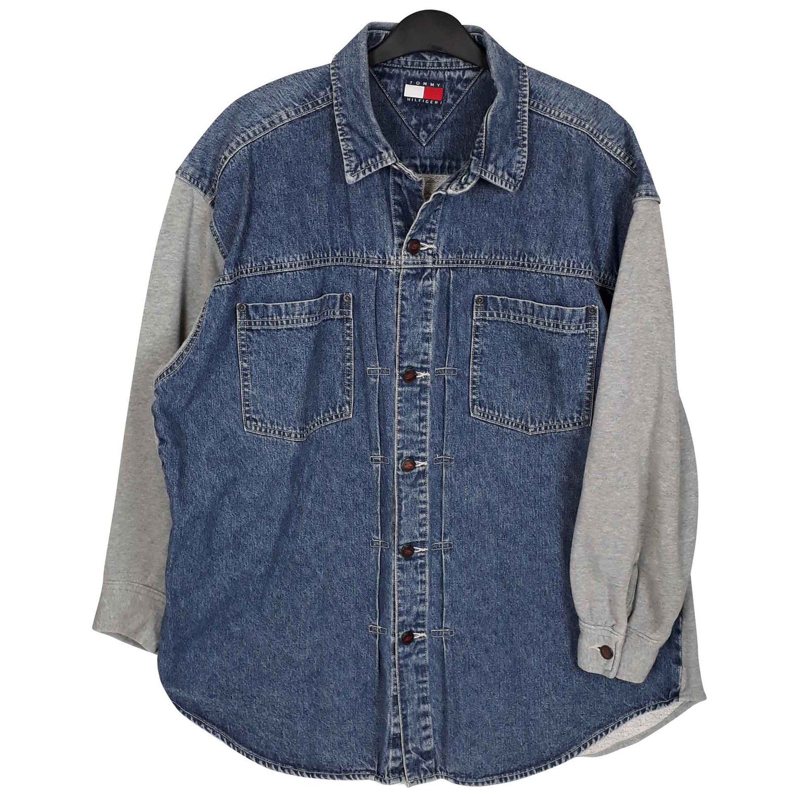 input Bevægelse forhold Vintage Oversized Denim Jacket Tommy Hilfiger L Blue ref.106746 - Joli  Closet