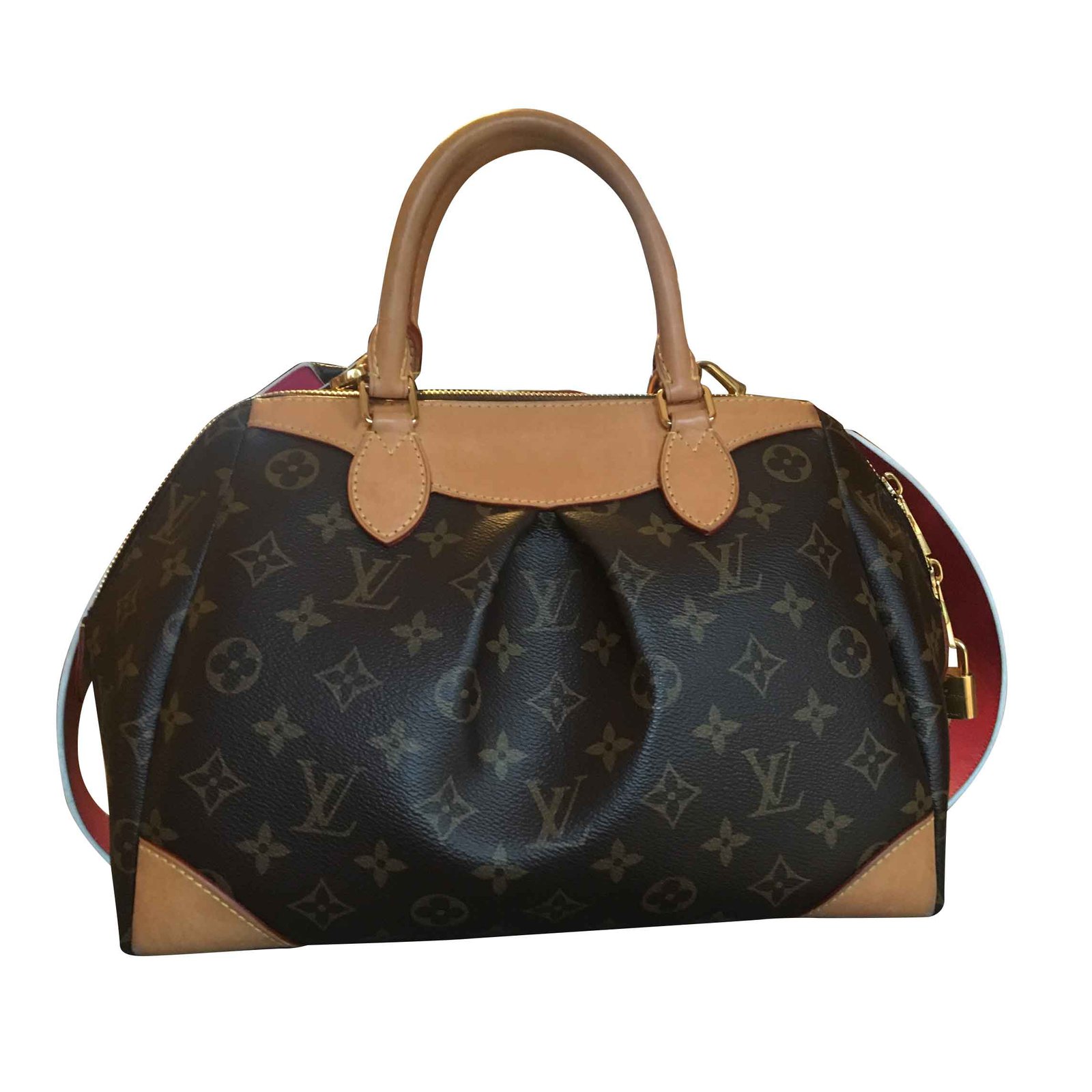 Louis Vuitton Louis Vuitton Segur with pink shoulder strap Handbags Leather Brown ref.106801 ...