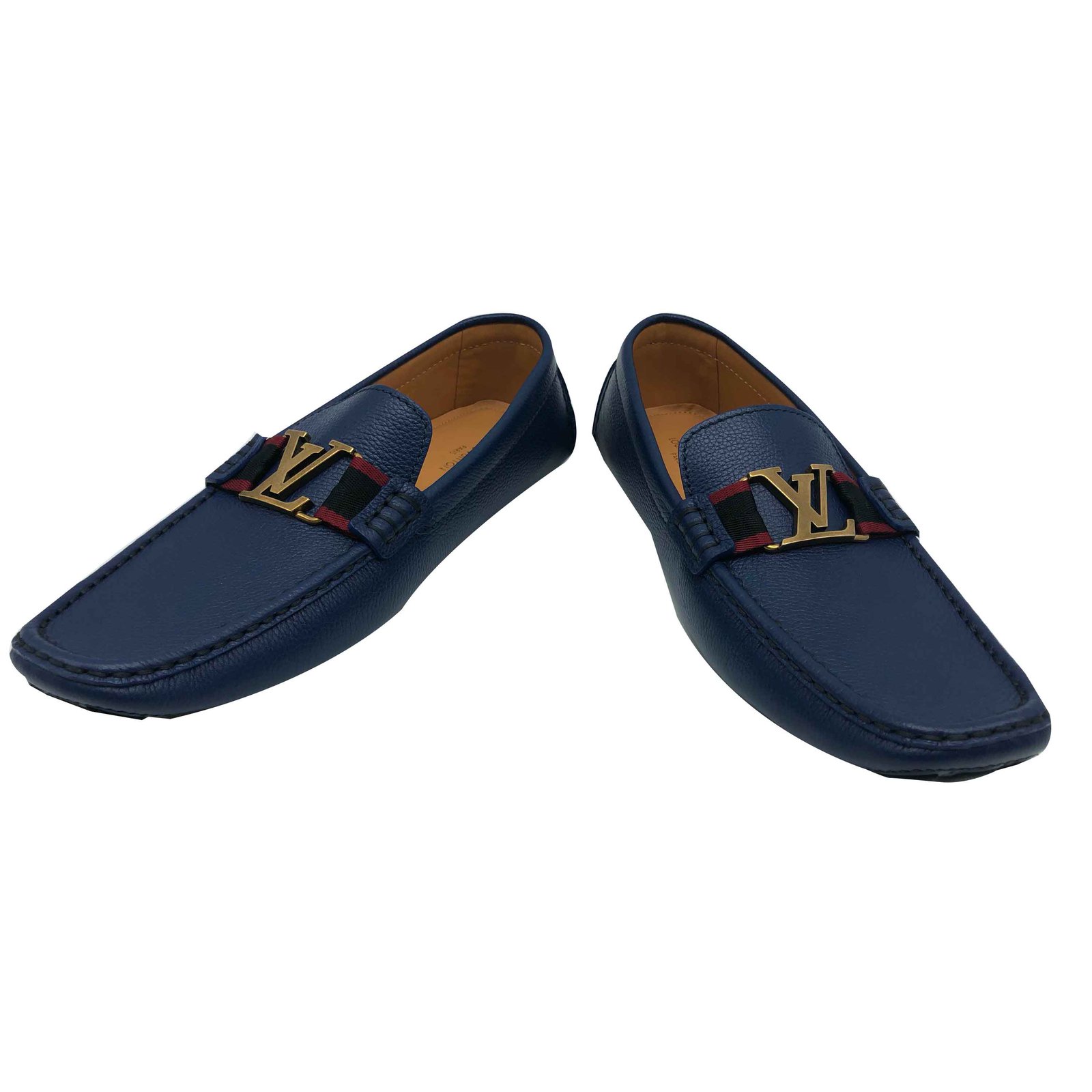 Louis Vuitton Mocasines Oxford de cuero mate azul oscuro para hombre Zapatos  con cordones 8 ref.1007212 - Joli Closet