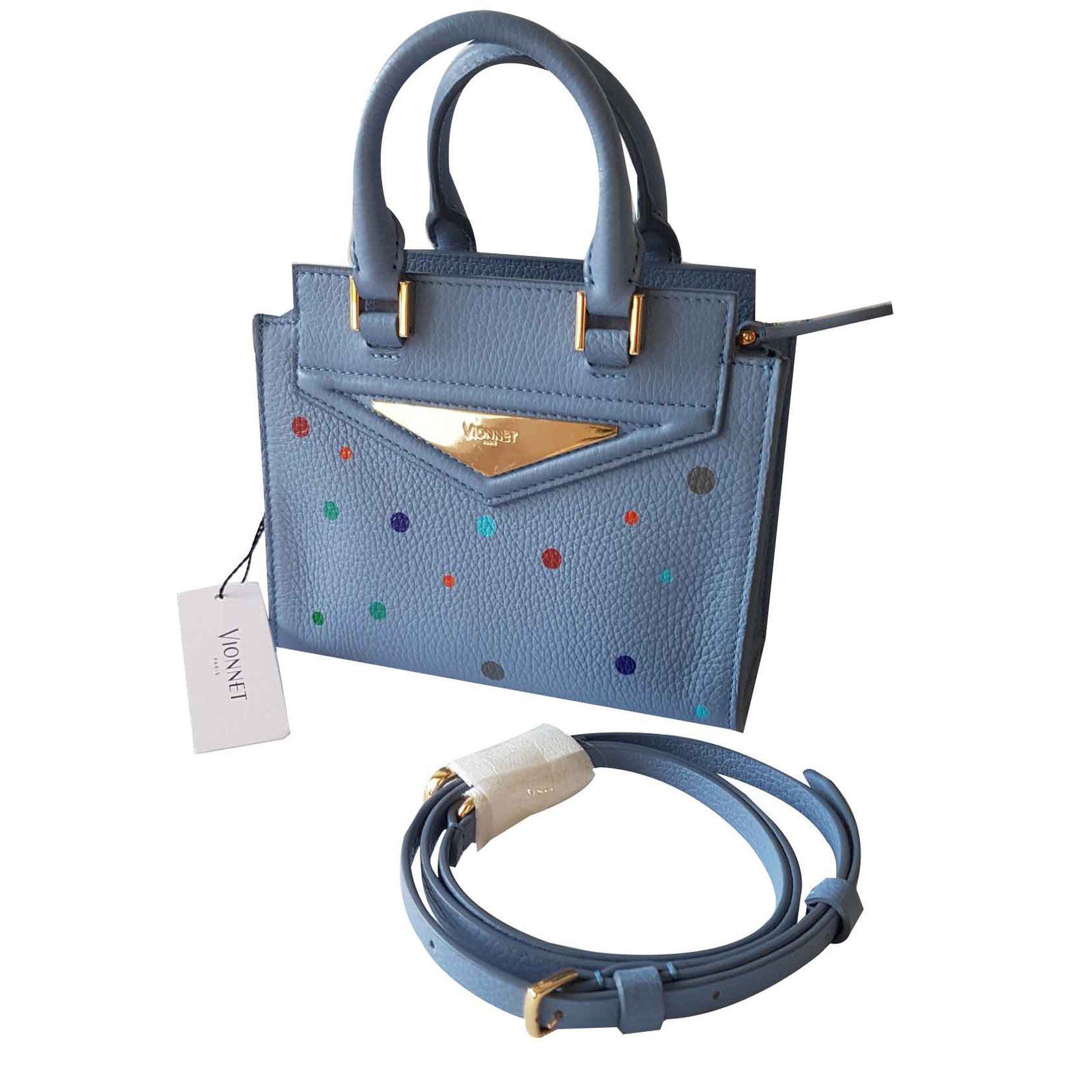 Vionnet Handbags Blue Leather ref.107324 - Joli Closet