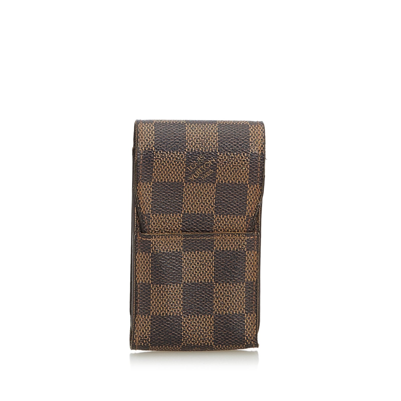 LOUIS VUITTON Damier Ebene Etui Cigarette Case Brown