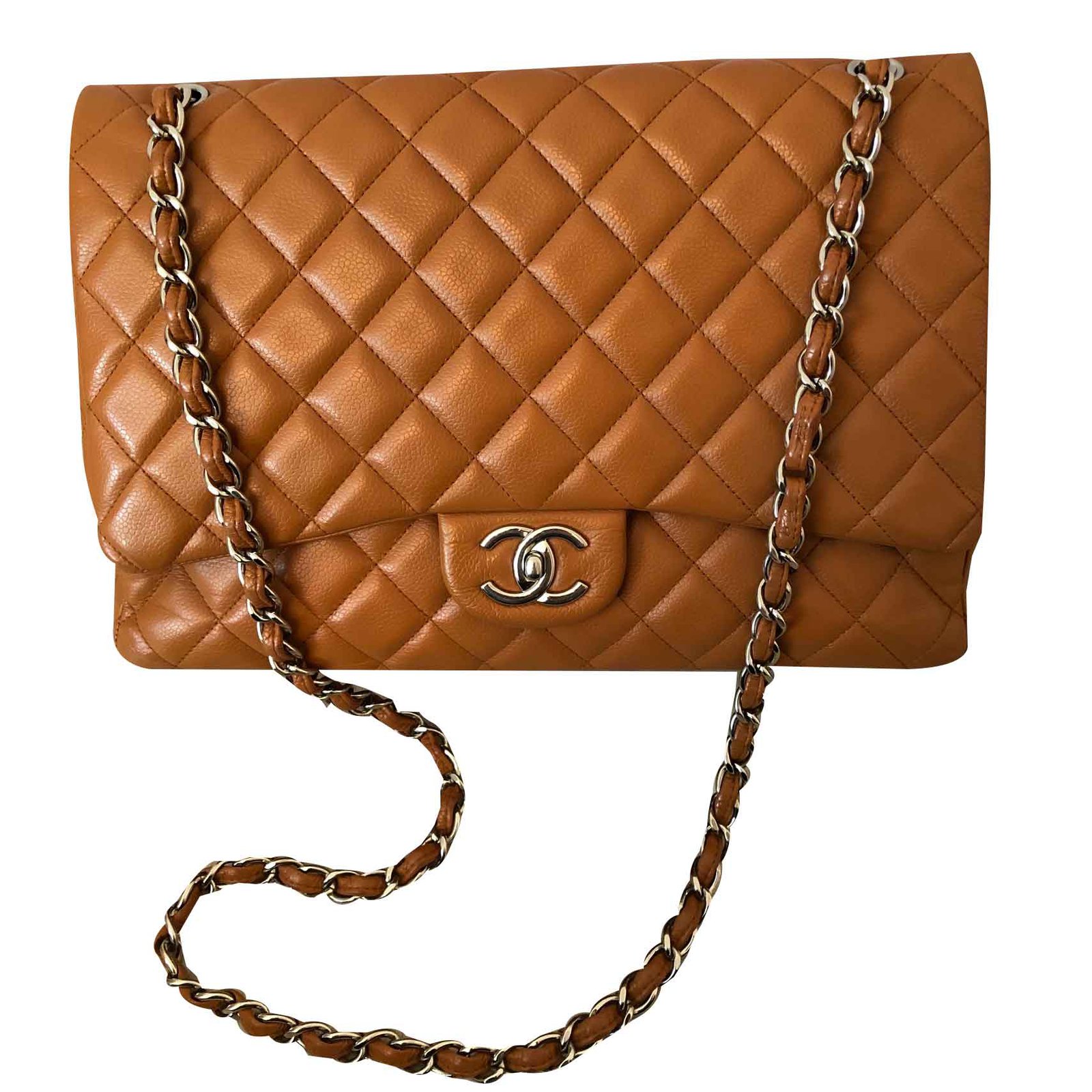 Chanel Maxi Jumbo Caramel Leather ref.107835 - Joli Closet
