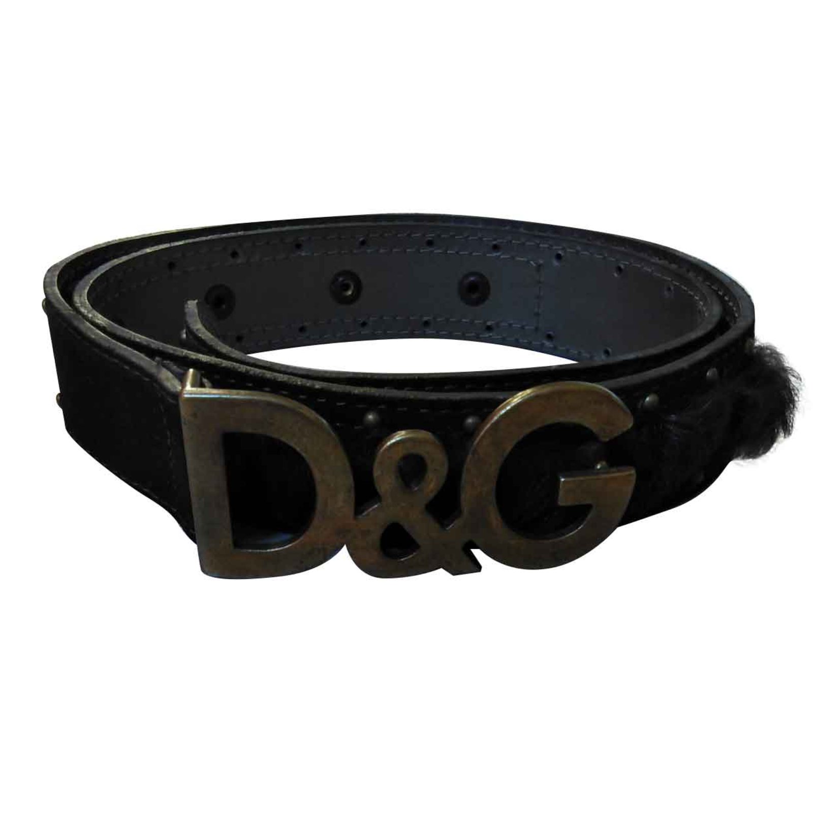 D\u0026G vintage Belts Suede Dark brown ref 
