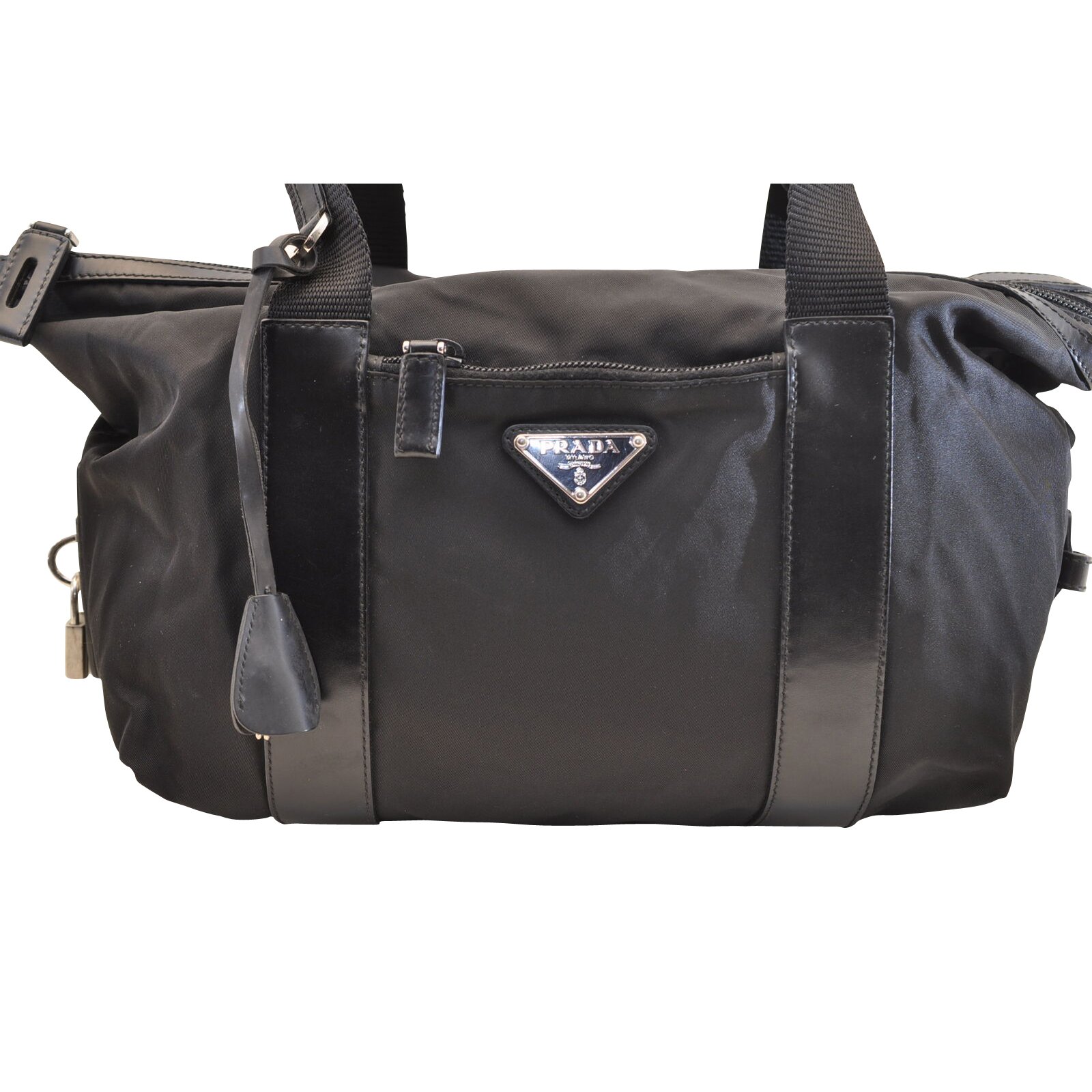 PRADA PRADA Sports Hand Bag Nylon Leather 2way Black Auth am4816  ref.1019142 - Joli Closet