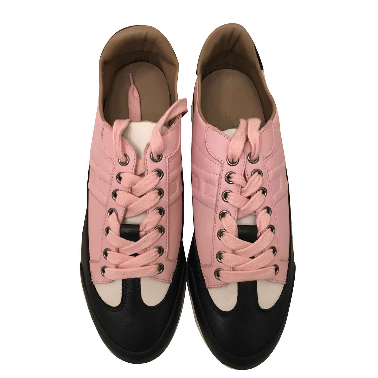 Hermès: Sneakers Goal Taille 40 Cuir Multicolore ref.108332 - Joli Closet