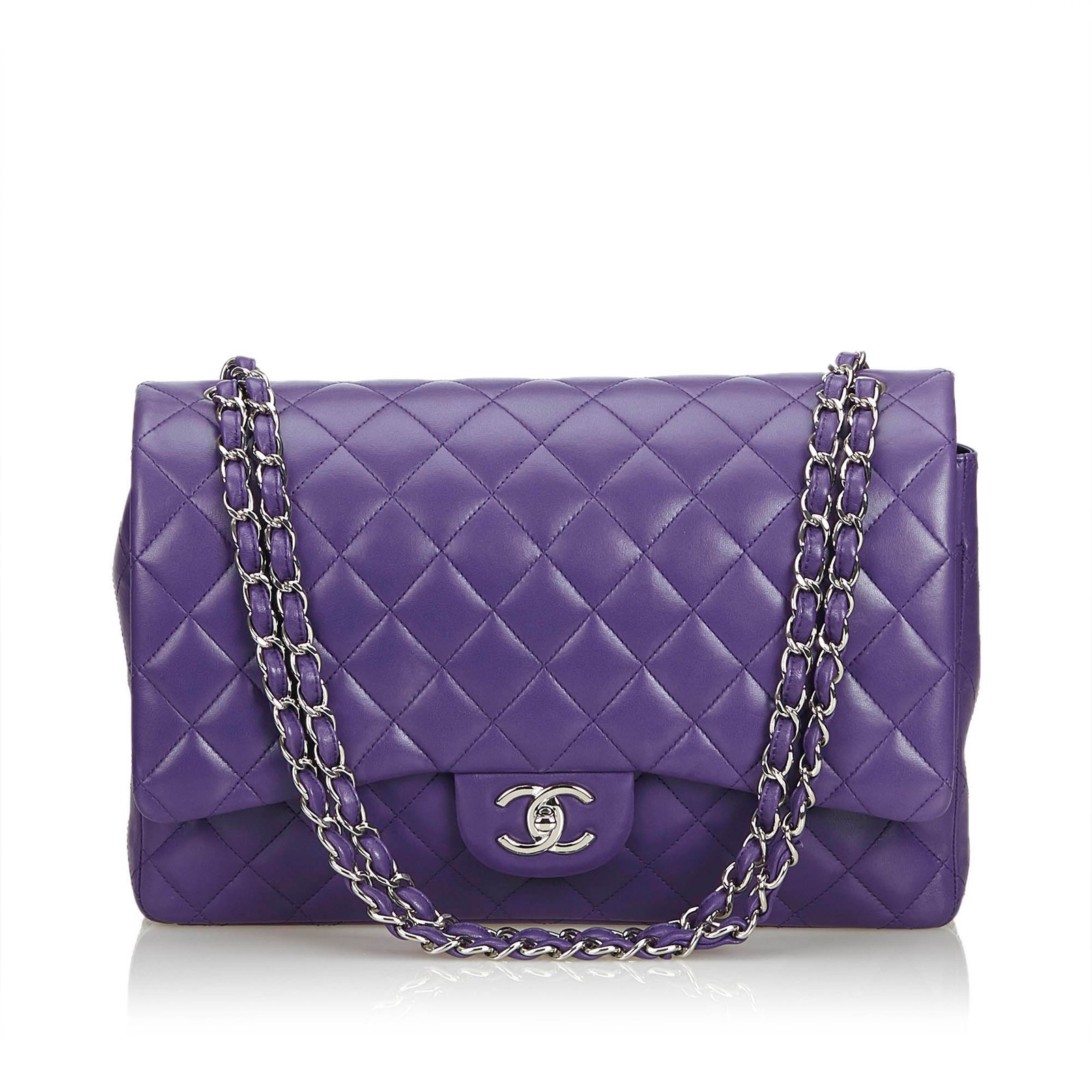 Purple CHANEL wallet quilted bag  VALOIS VINTAGE PARIS