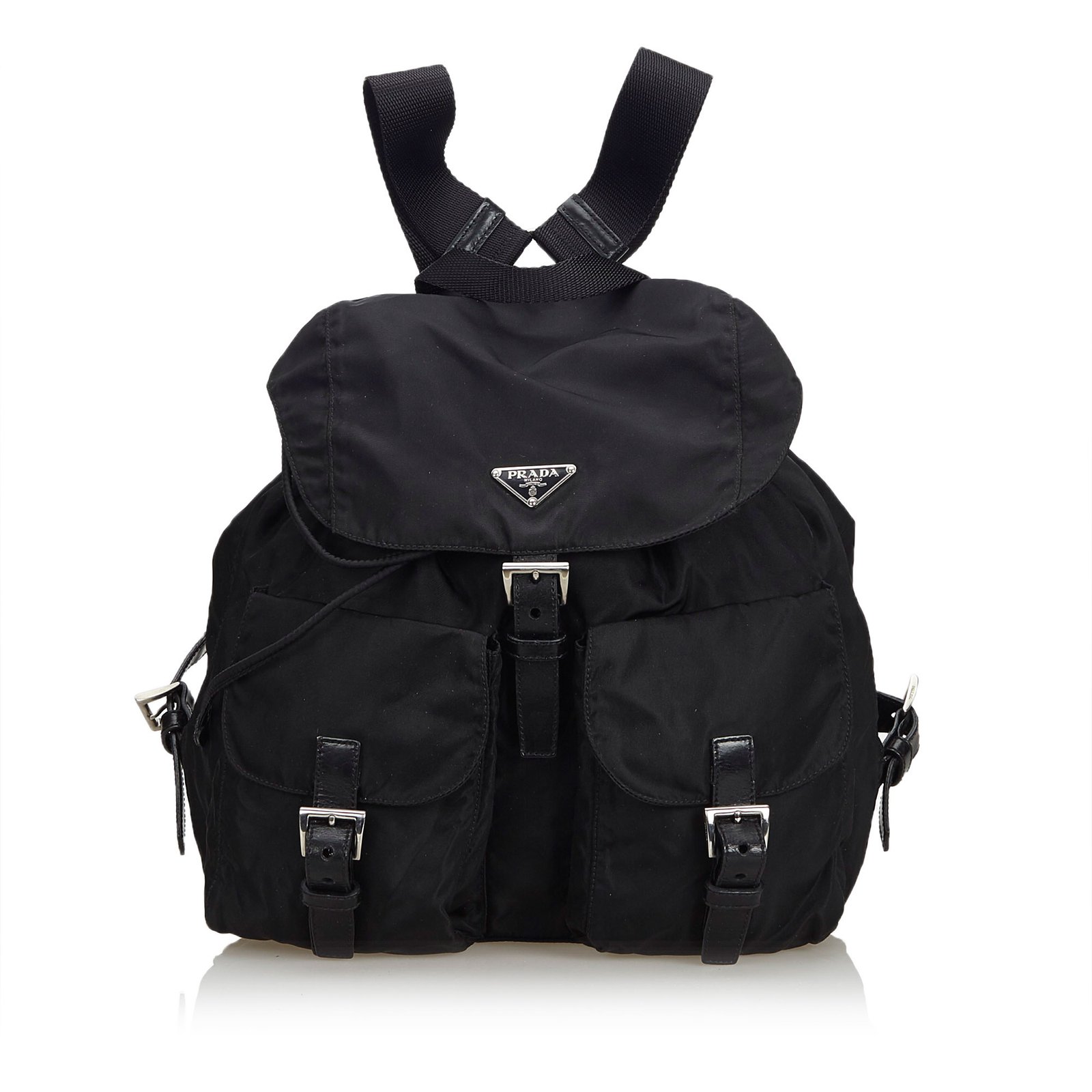 prada black nylon backpack