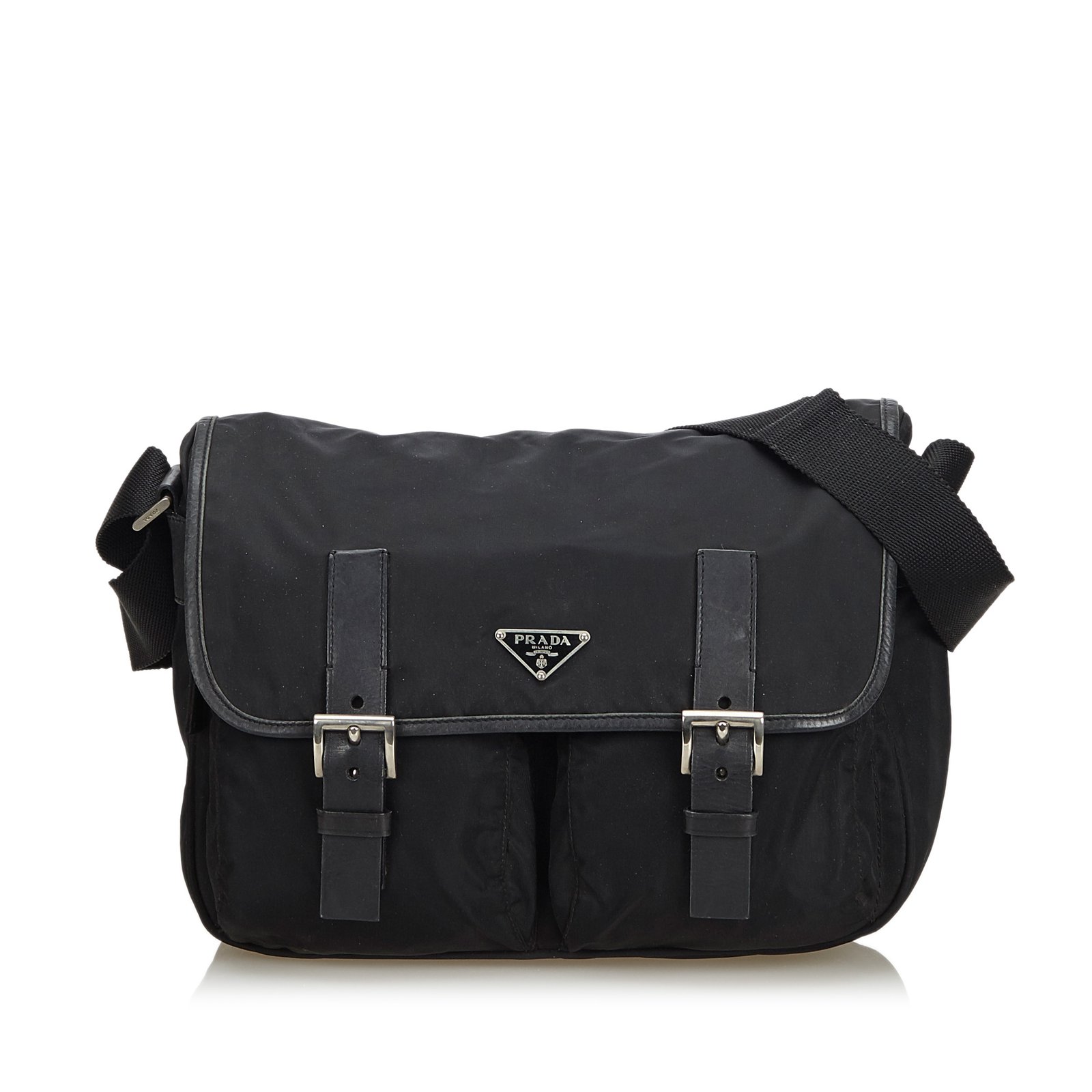 Black Nylon Prada Messenger Bag ref.993545 - Joli Closet