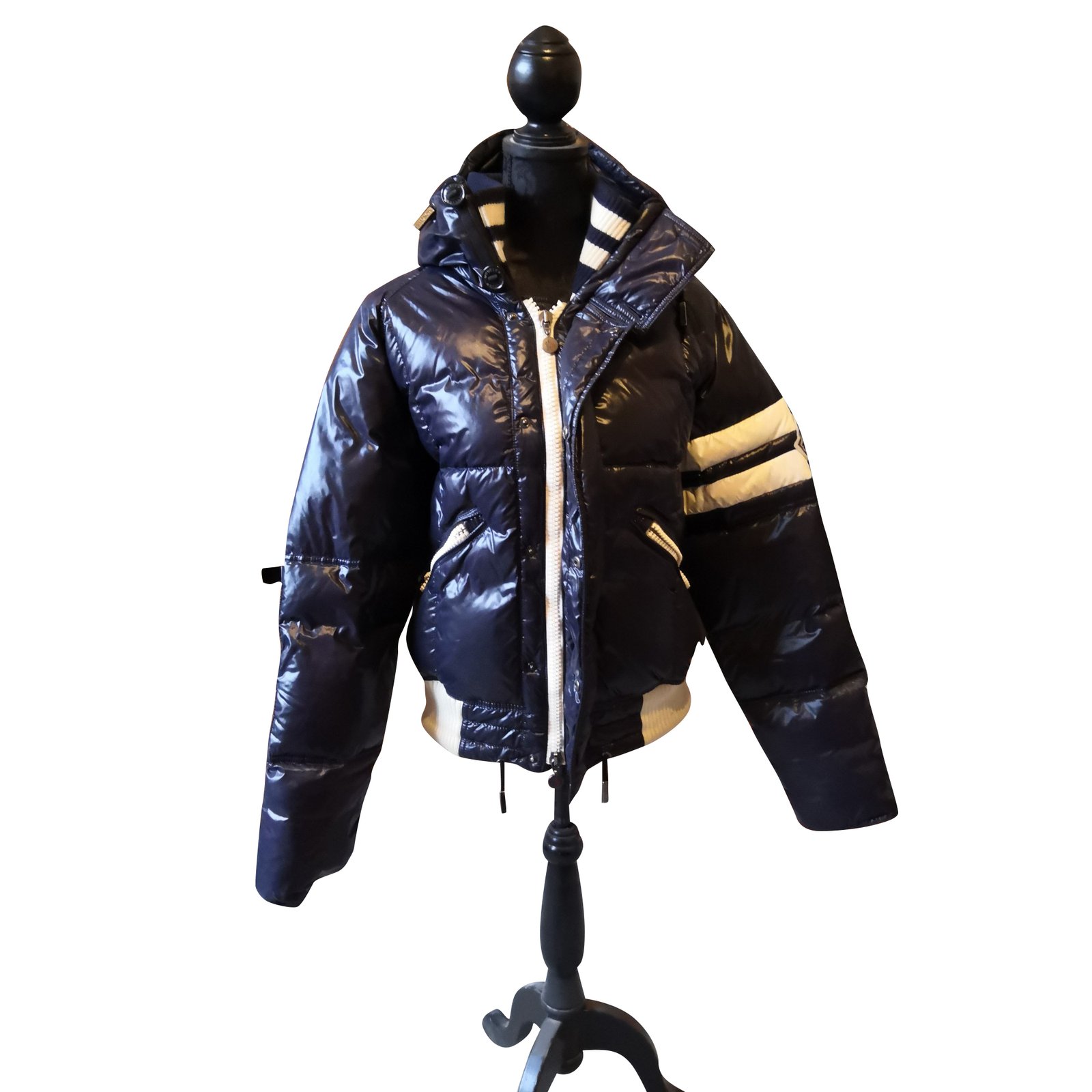 Moncler Beautiful Moncler Jacket Mixed Men Coats Outerwear Polyester Dark  blue ref.108974 - Joli Closet