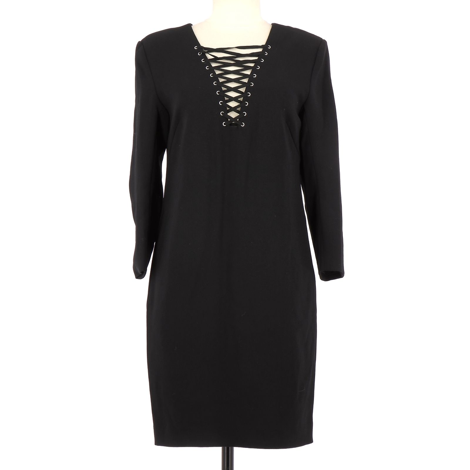 Robe The Kooples Noire Taille 40 | Longueur Midi, Matière Nylon | Occasion En Très Bon état