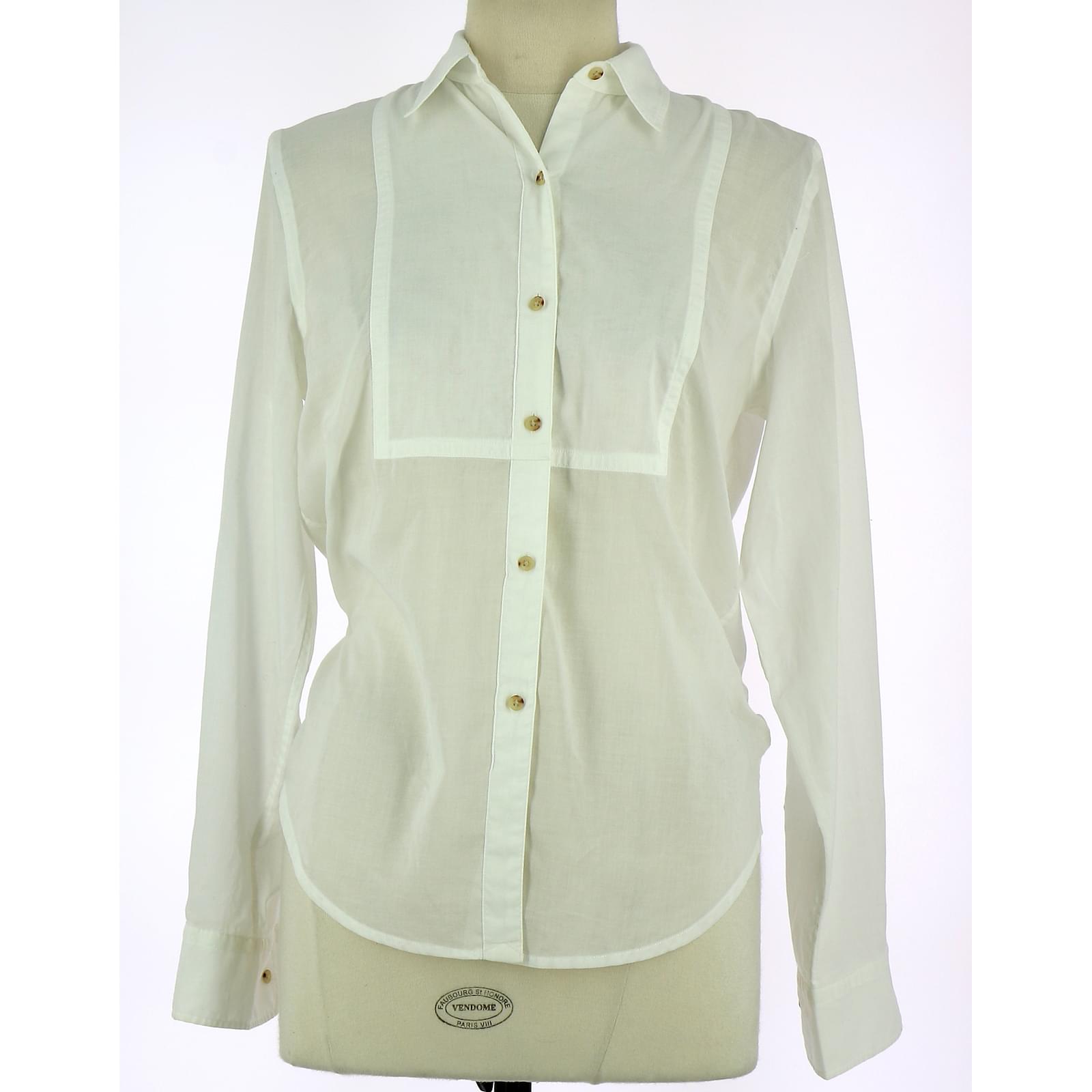 Ralph Lauren Wrap blouse White Cotton ref.110958 - Joli Closet