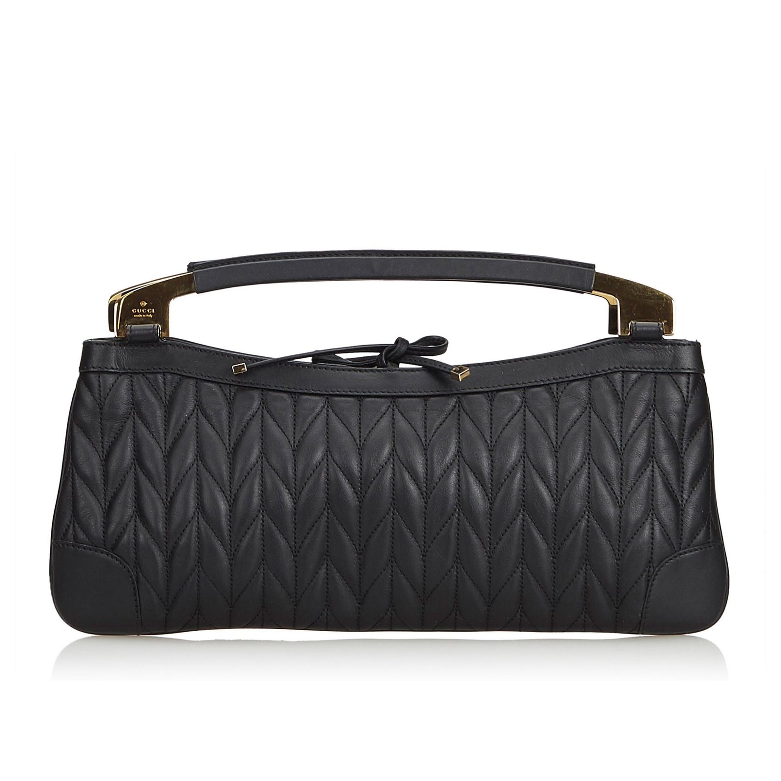 Black Quilted Leather Handbag