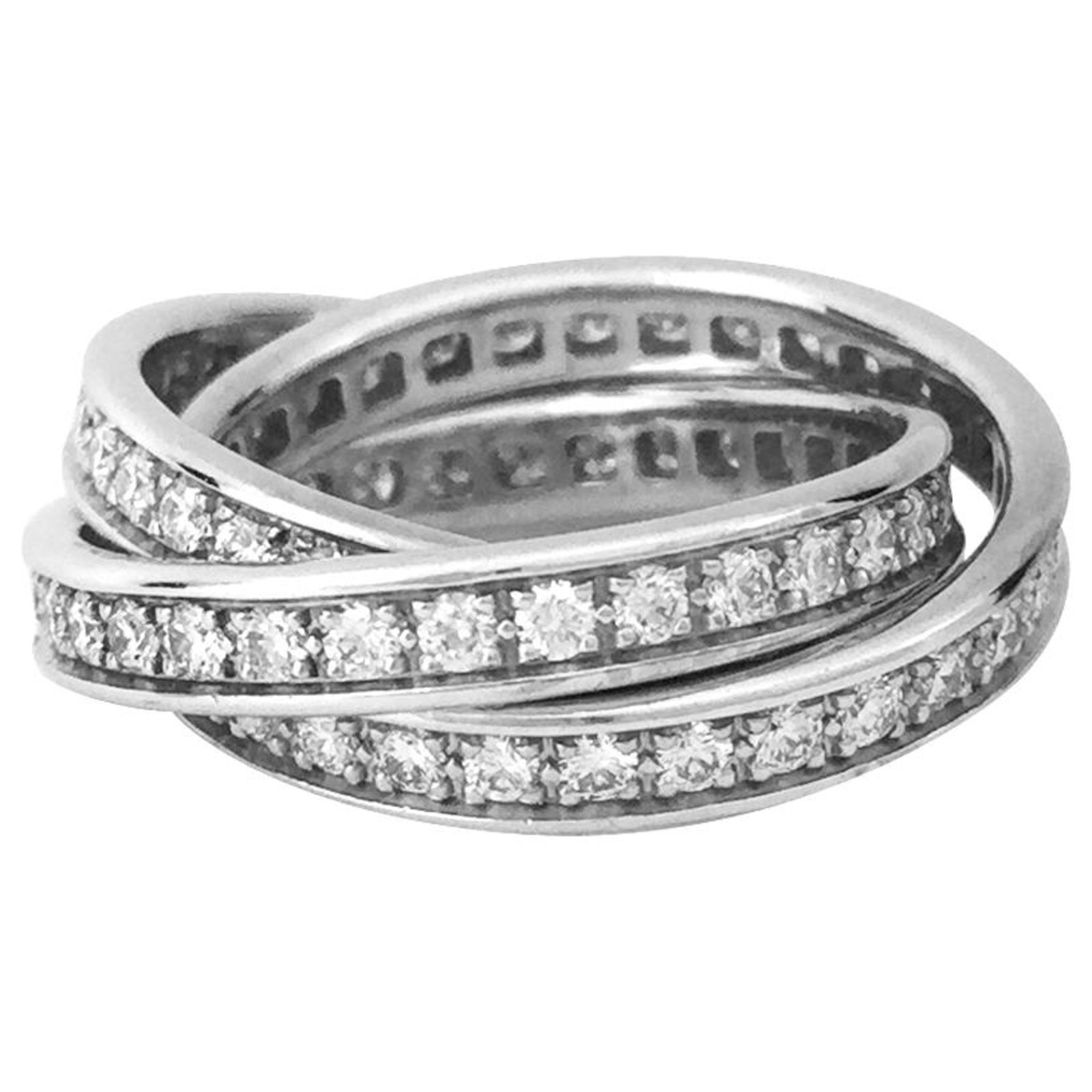 cartier trinity ring white gold