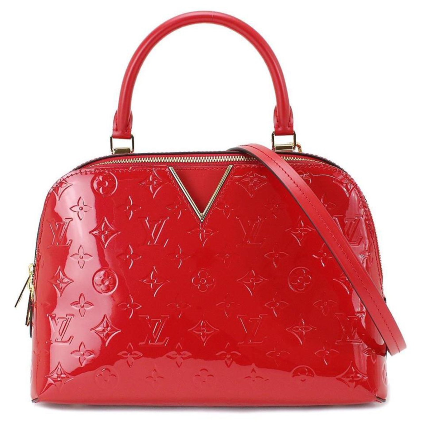Louis Vuitton Vernis Melrose 2WAY Hand Shoulder Bag Red Patent leather  ref.113156 - Joli Closet