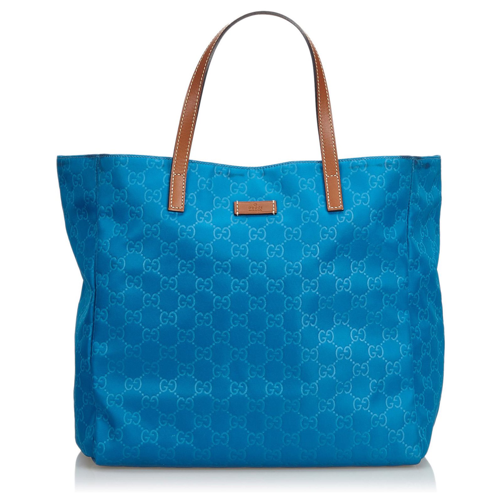 gucci blue tote bag