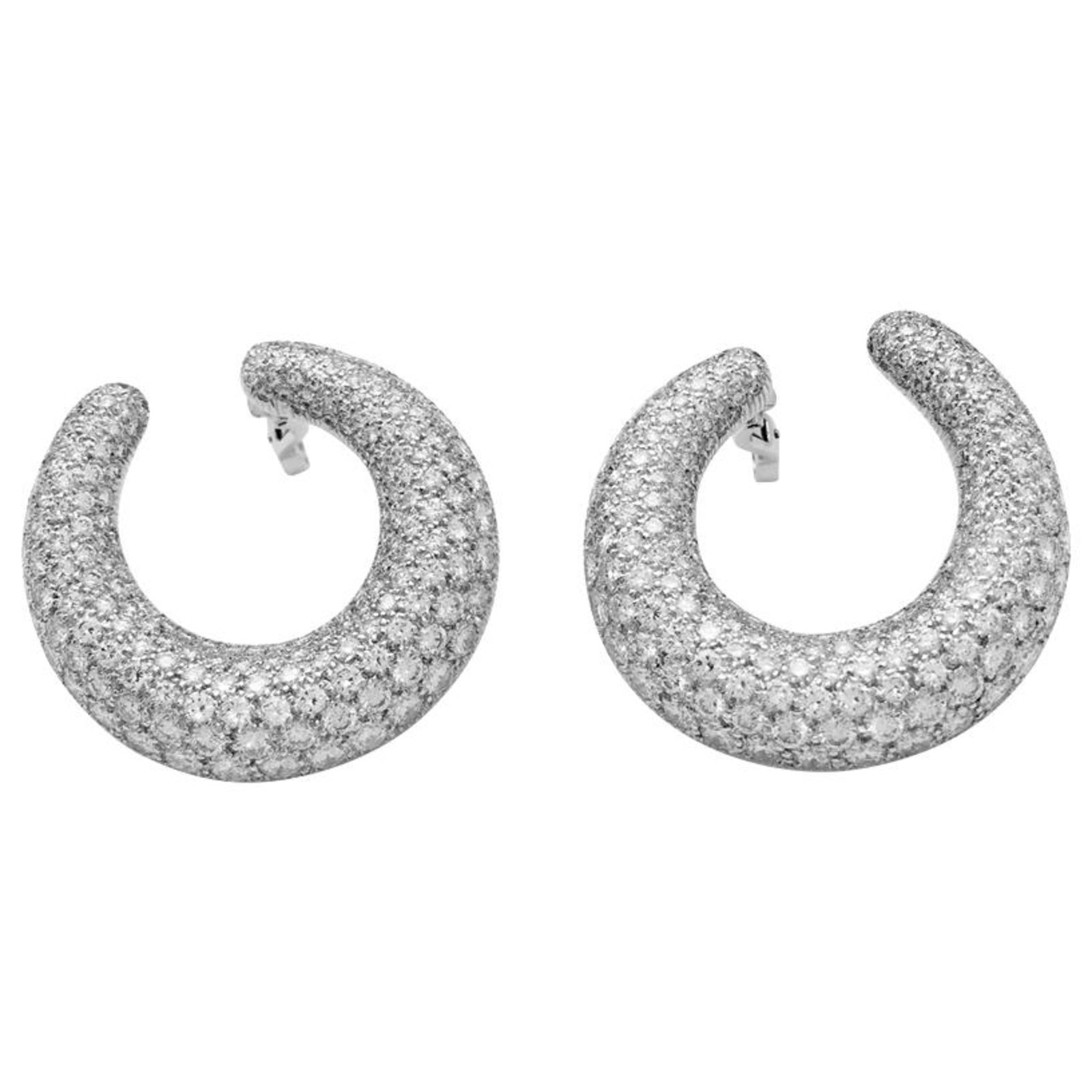 cartier white gold earrings