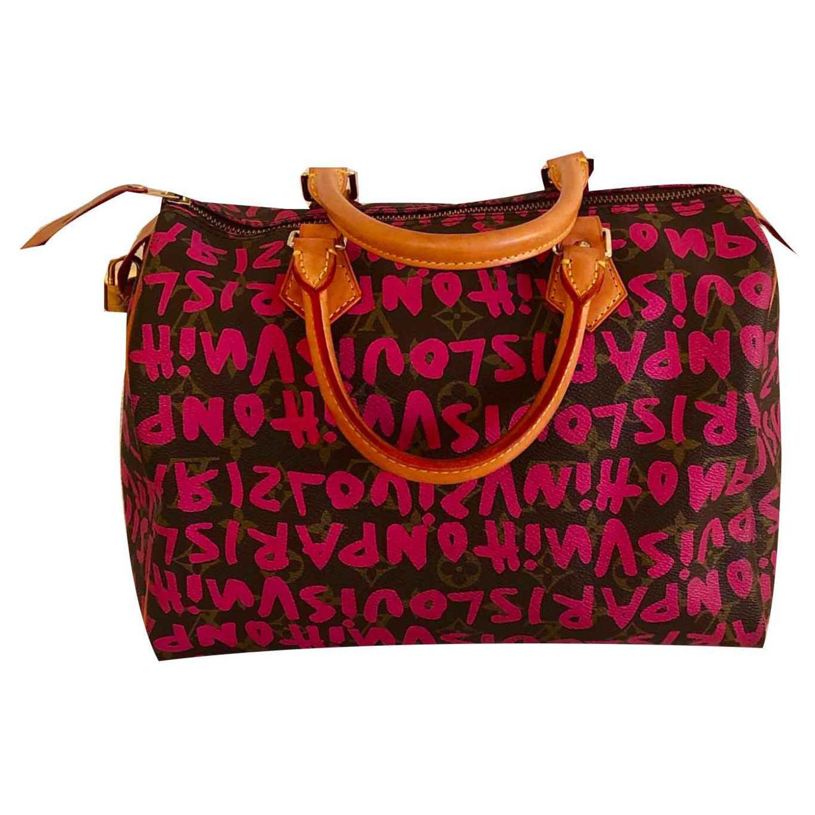 Louis Vuitton Speedy 30 Graffiti Bag Brown Cloth ref.269741 - Joli Closet