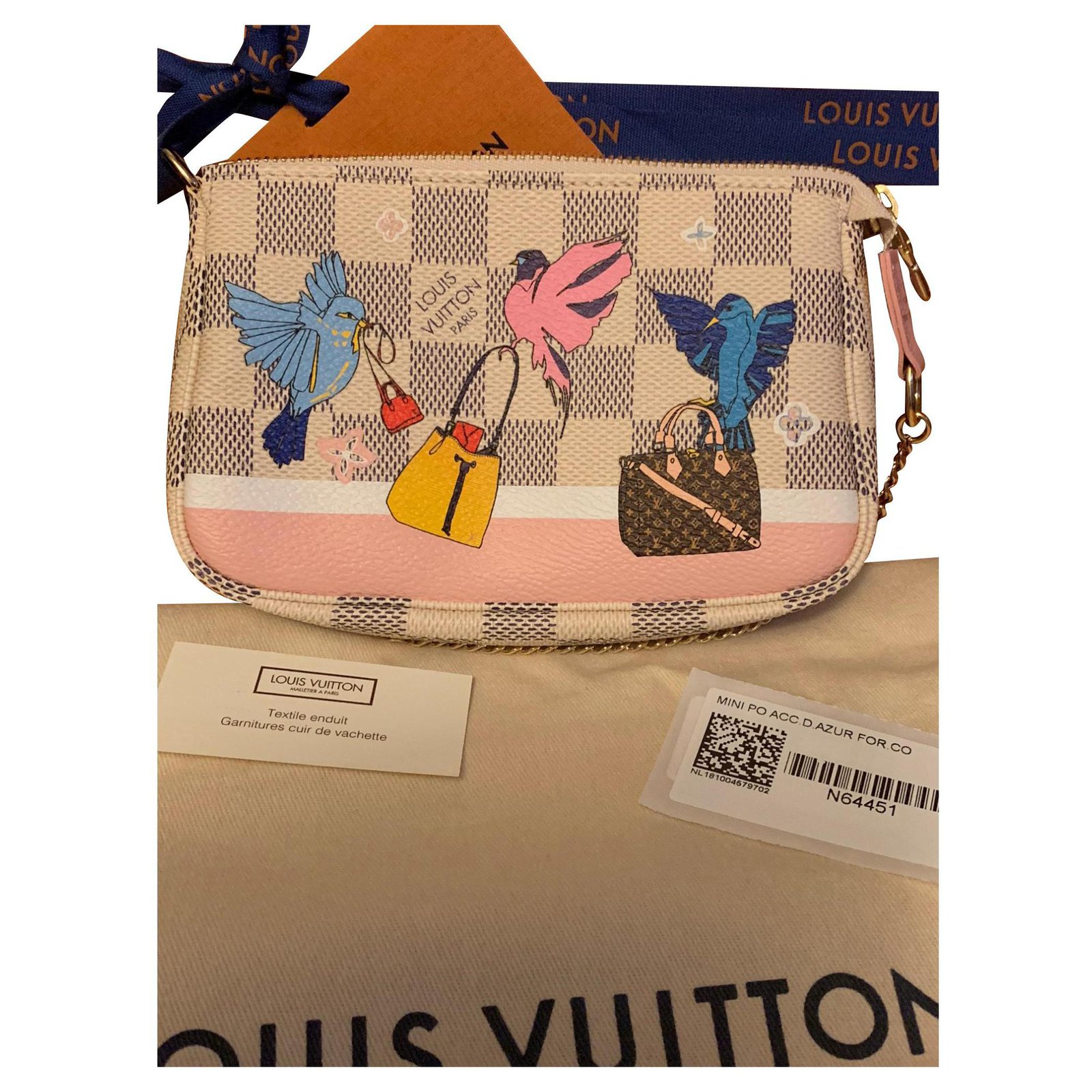 louis vuitton damier azur mini pochette limited edition 2018