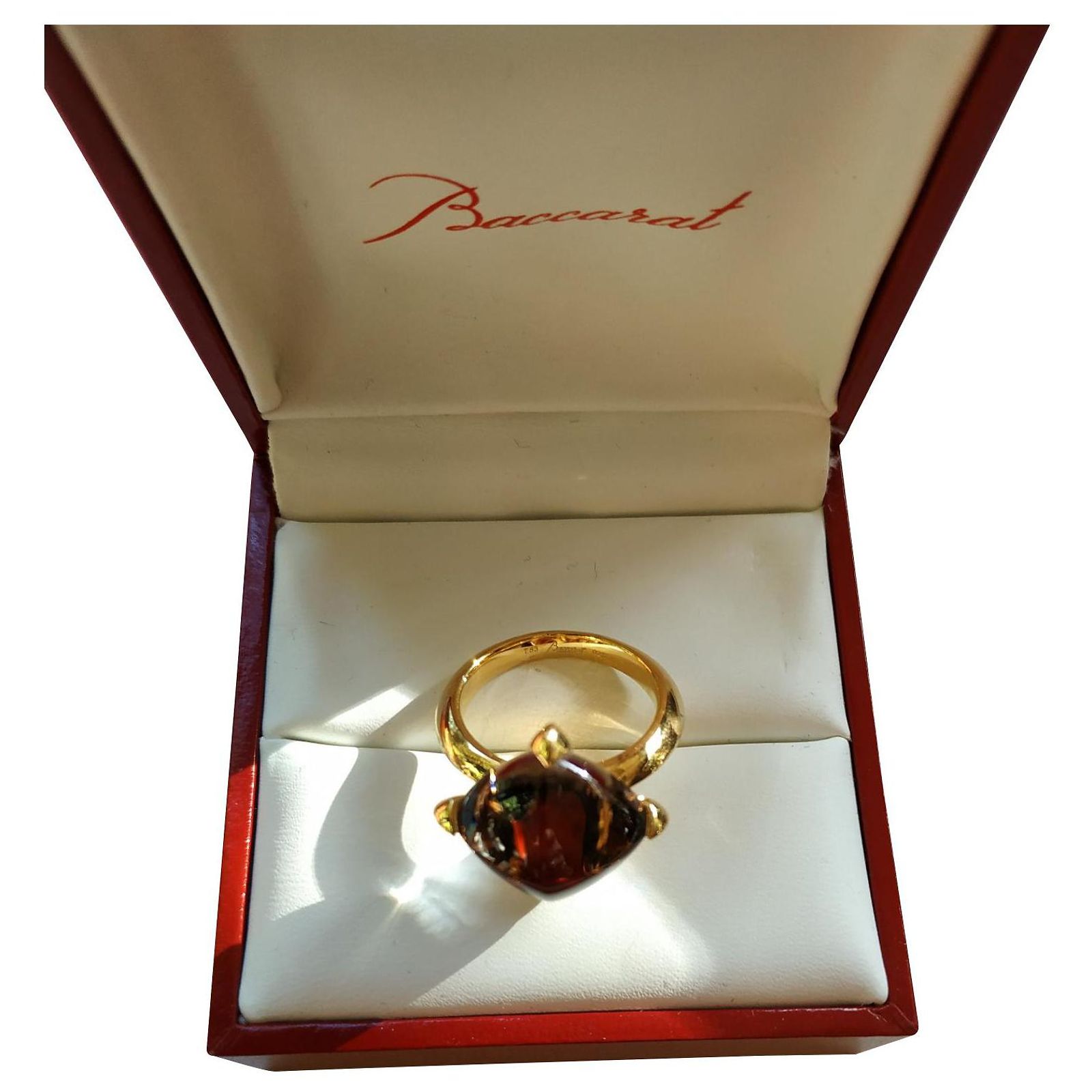 Bague Baccarat Medicis - Cristal Taille 57 - Occasion - Bijou De Luxe Français