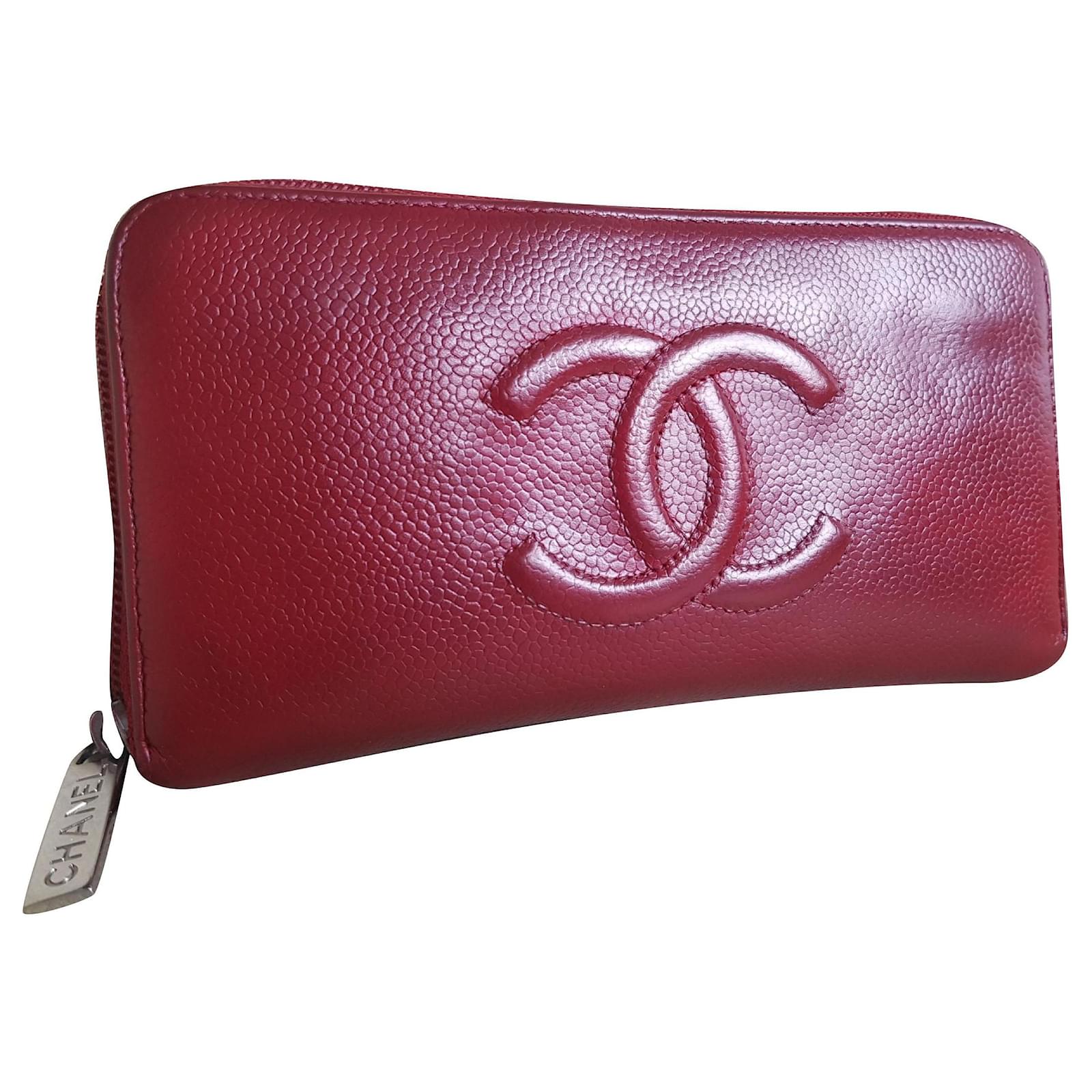 Chanel Wallets Red Leather ref.114488 Joli Closet