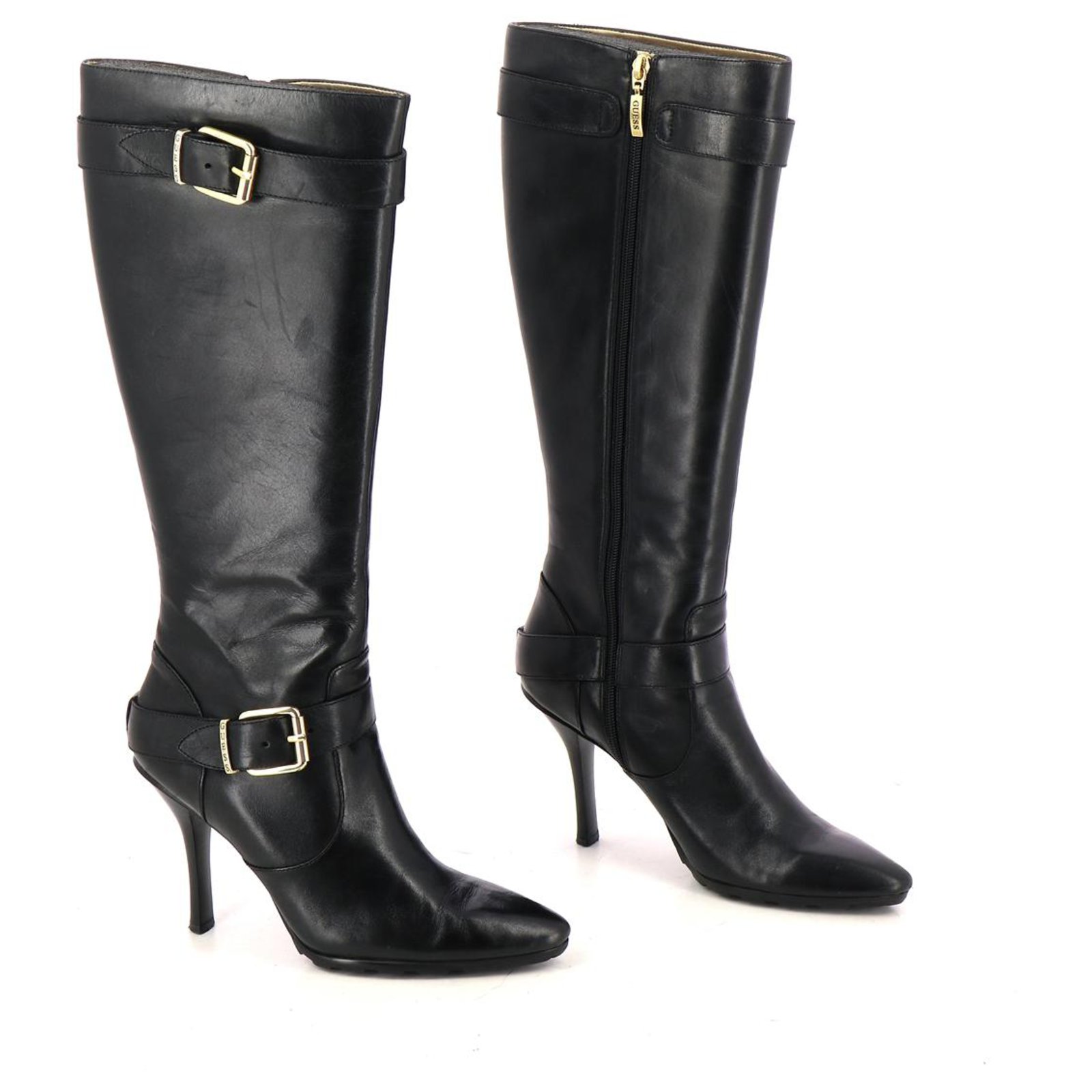 Guess boots Boots Leather Black ref 