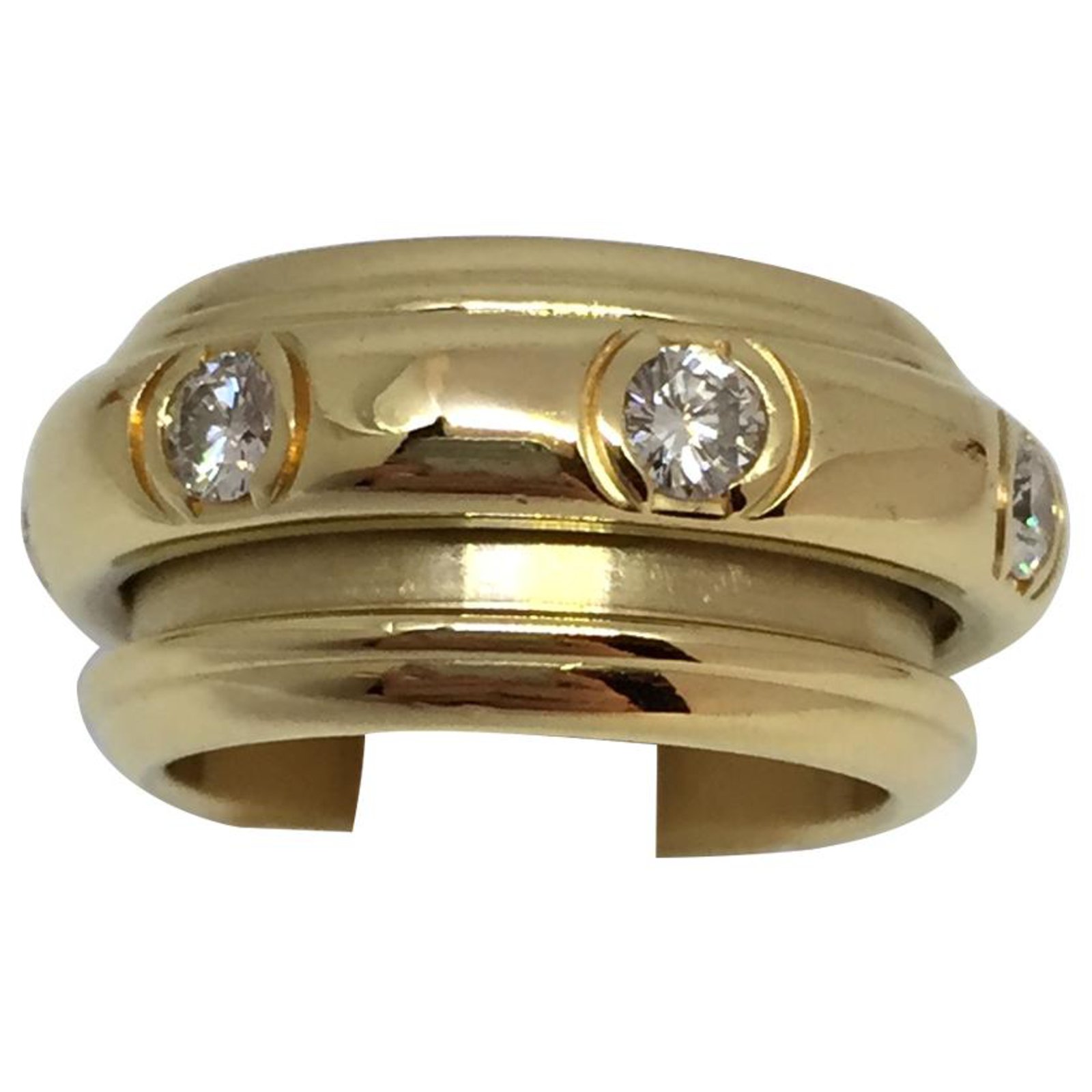 Aliança Piaget coleção Passion Ring com diamantes em ouro amarelo