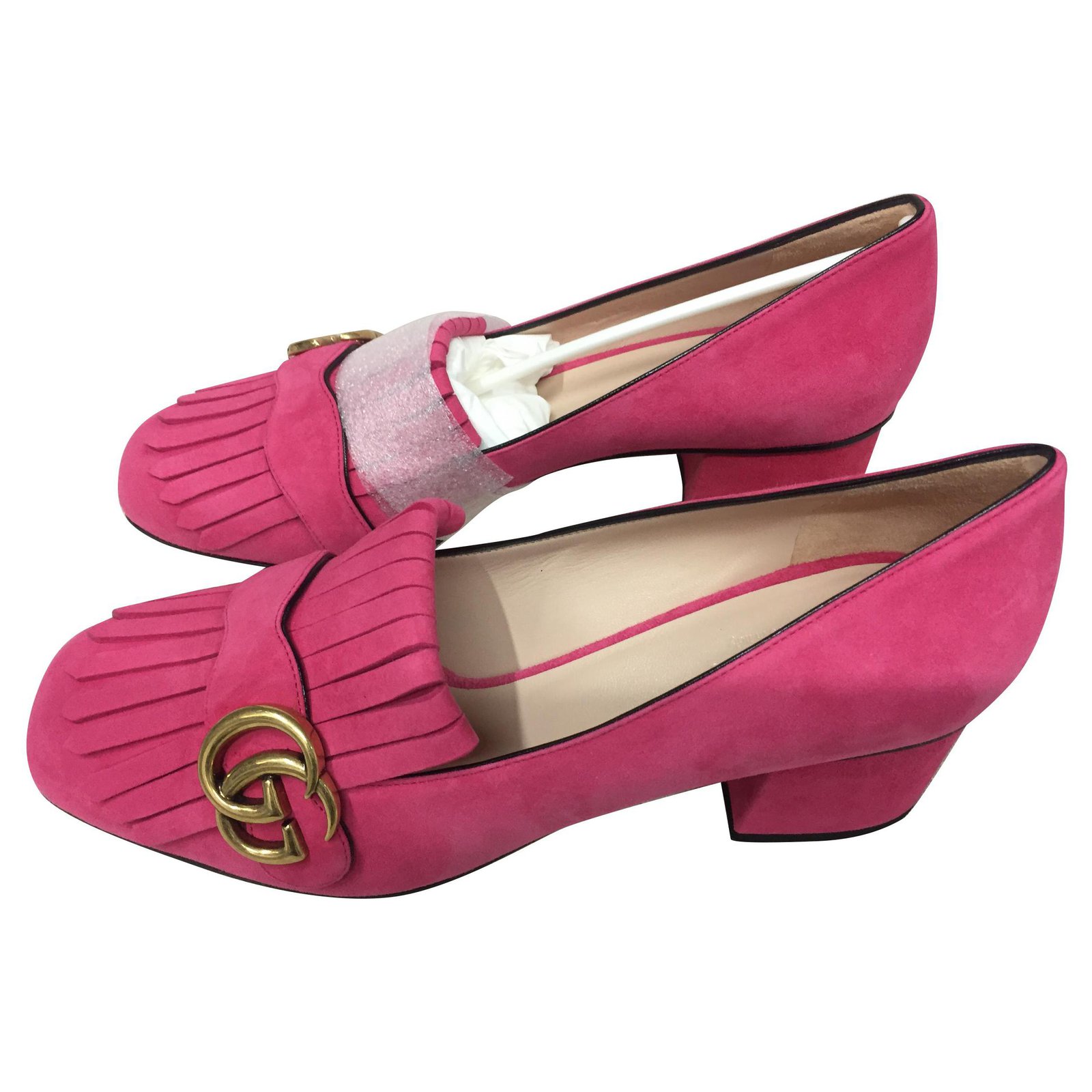 Gucci Marmont gucci Heels Suede Pink 