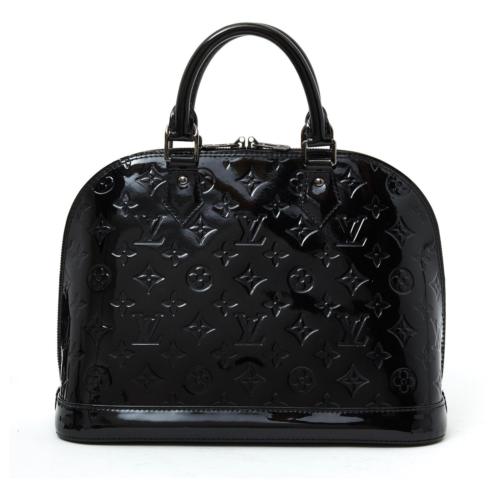 Sacs à main Louis Vuitton BLACK ALMA BLACK PM Cuir vernis Noir ref.115367 - Joli Closet
