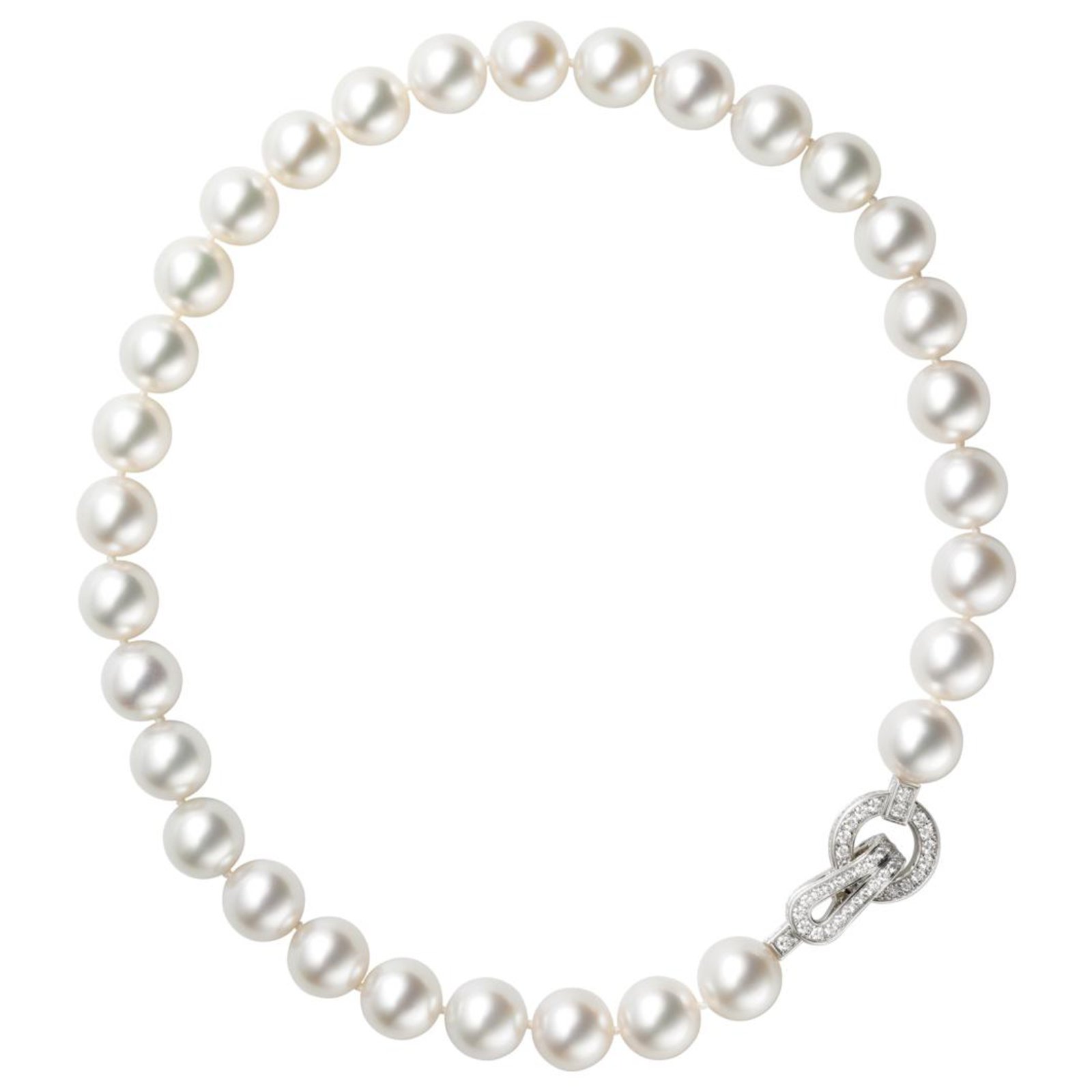 cartier pearl and diamond necklace