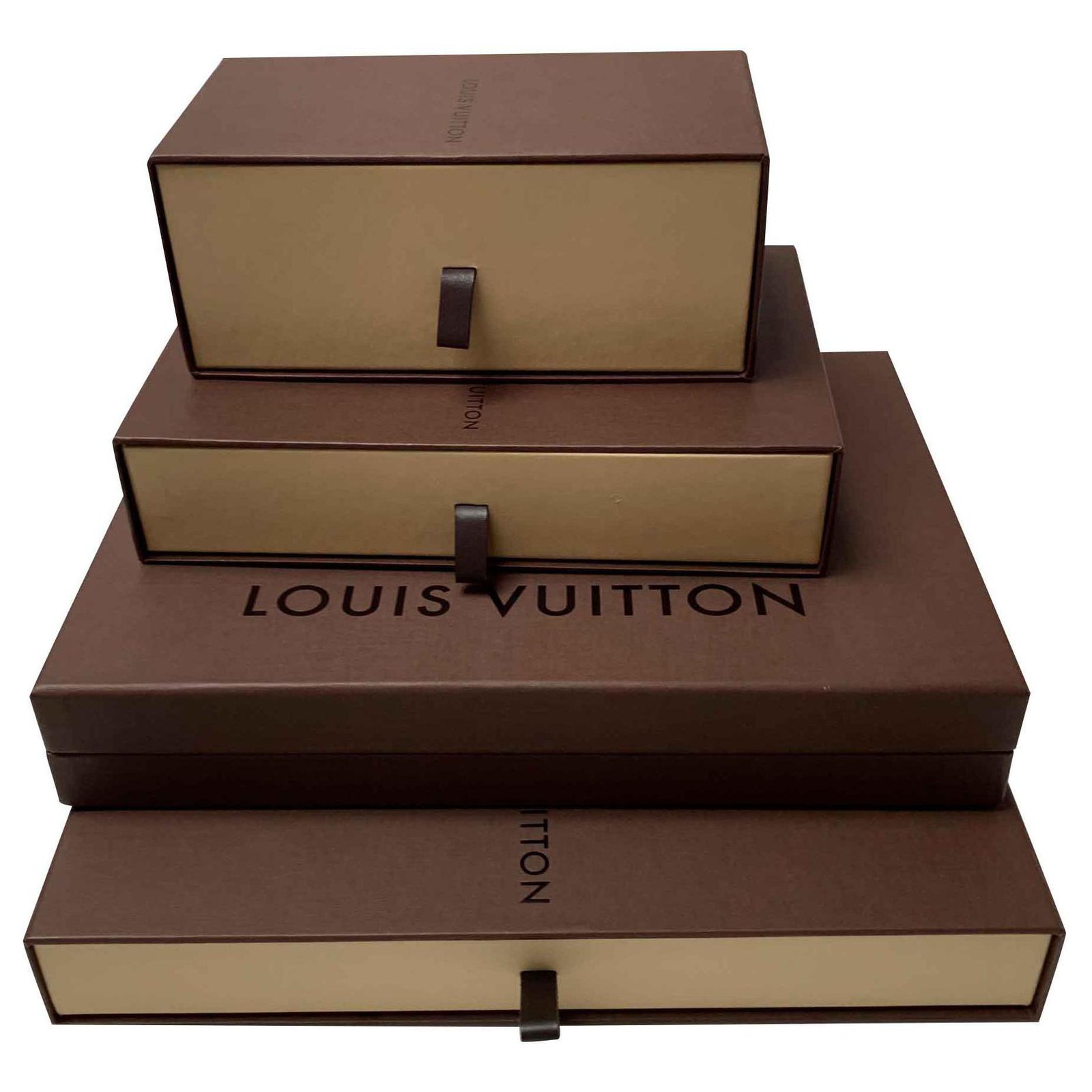Louis Vuitton Brown Empty Gift Box Storage Fashion Display 27x15x3