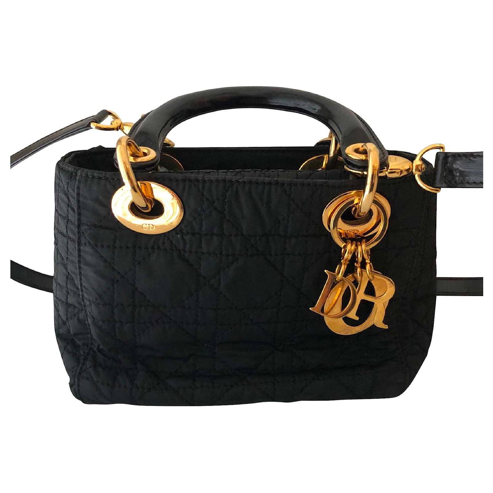 Lady dior mini Negro Lienzo ref.116039 - Joli Closet