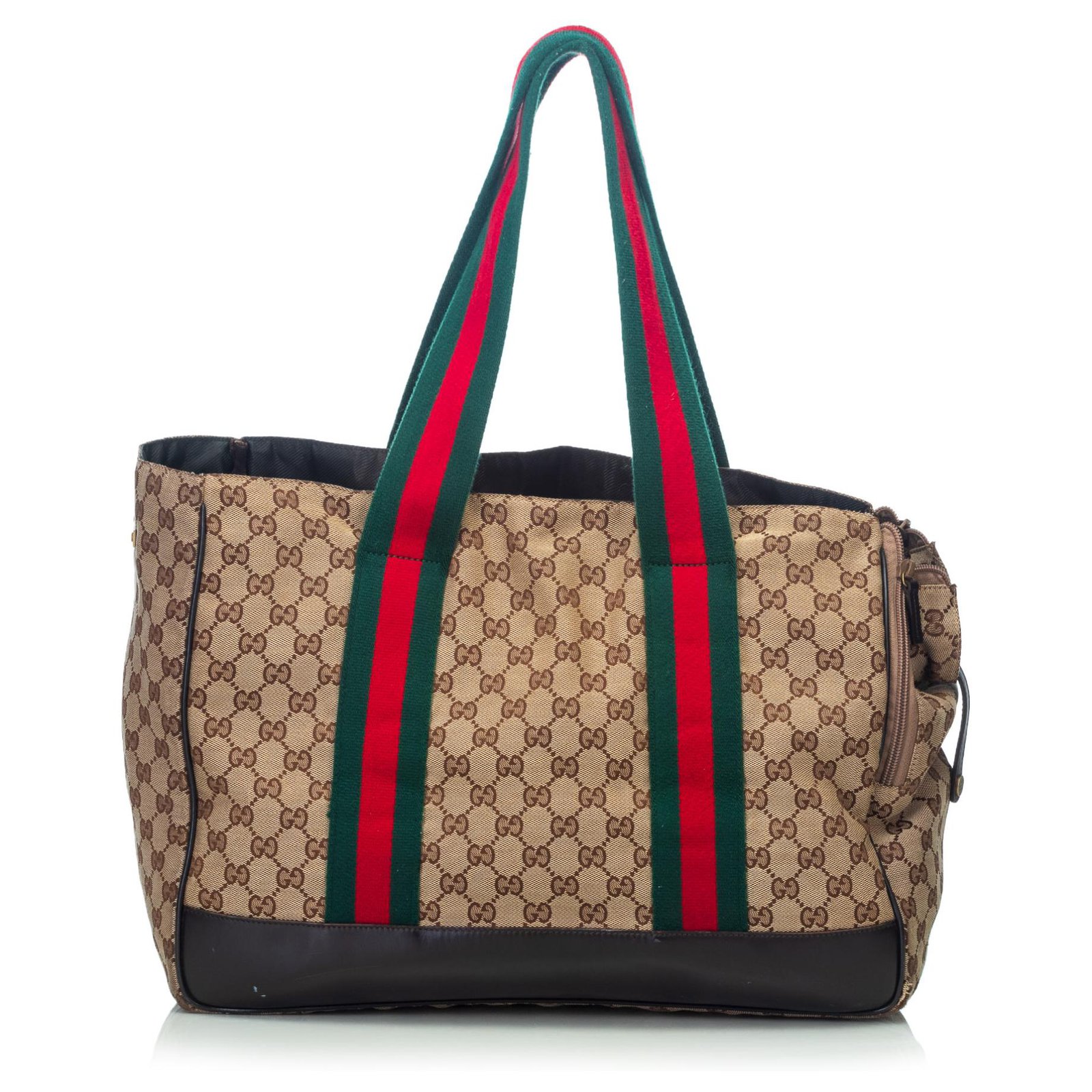 Gucci GG Web Dog Carrier Travel bag 