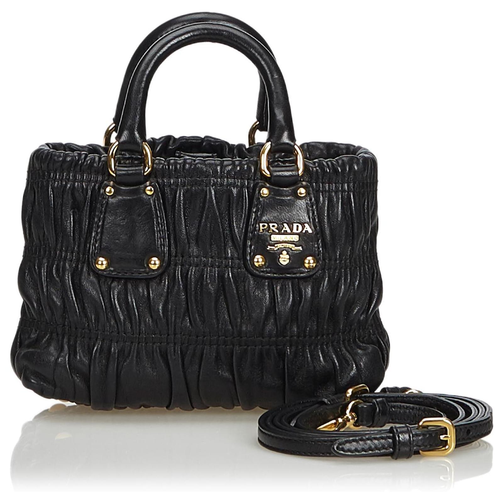 prada leather satchel