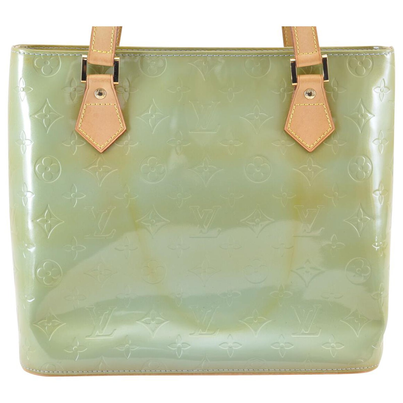 Houston patent leather handbag Louis Vuitton Green in Patent