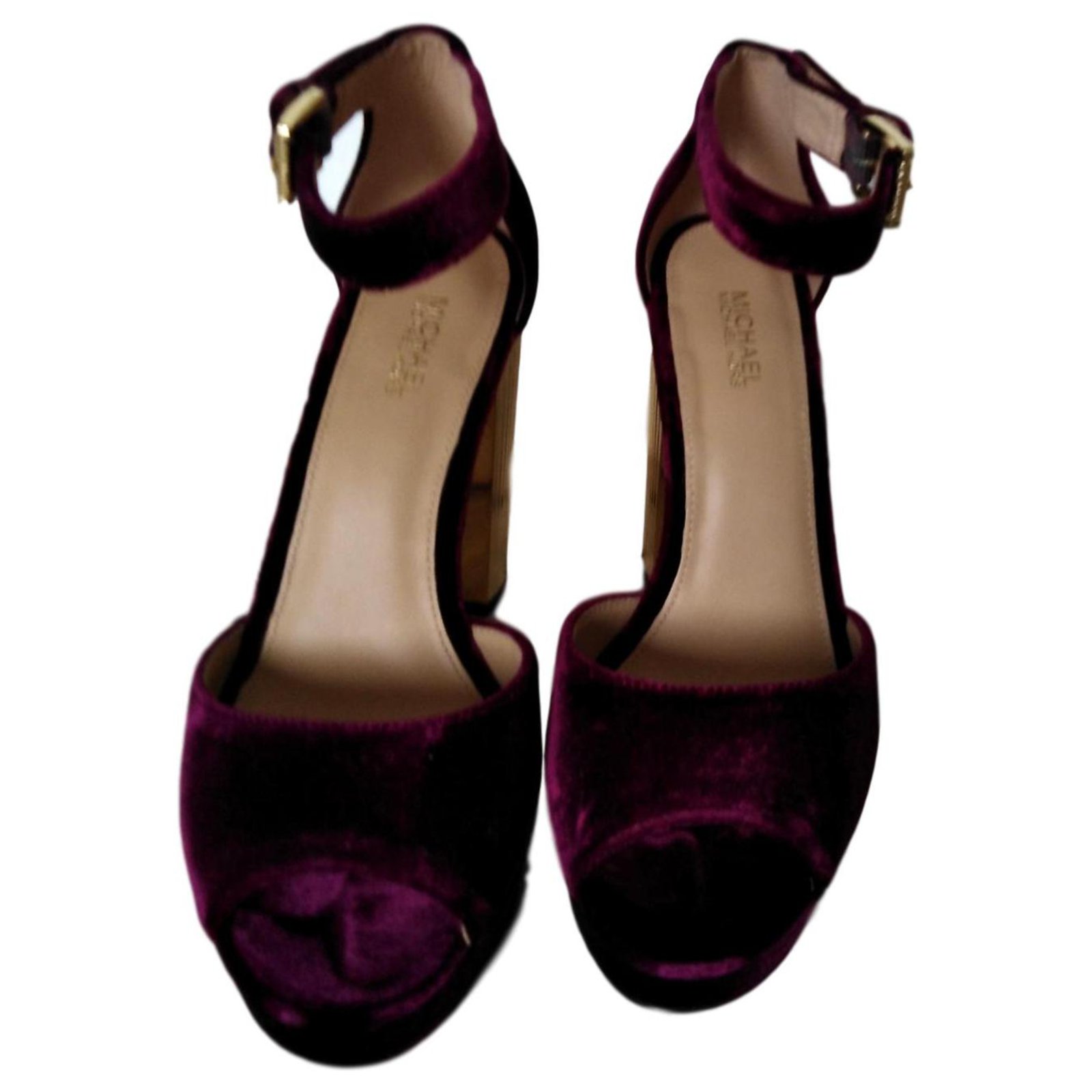 Michael Kors velvet Heels Velvet Dark 