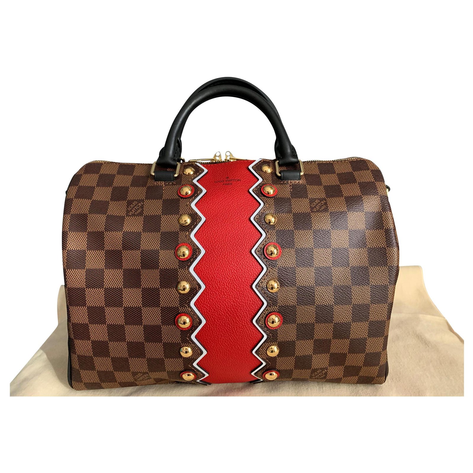 Sac Louis Vuitton speedy 30 Karakoram collection Brown Cloth ref.117149 -  Joli Closet