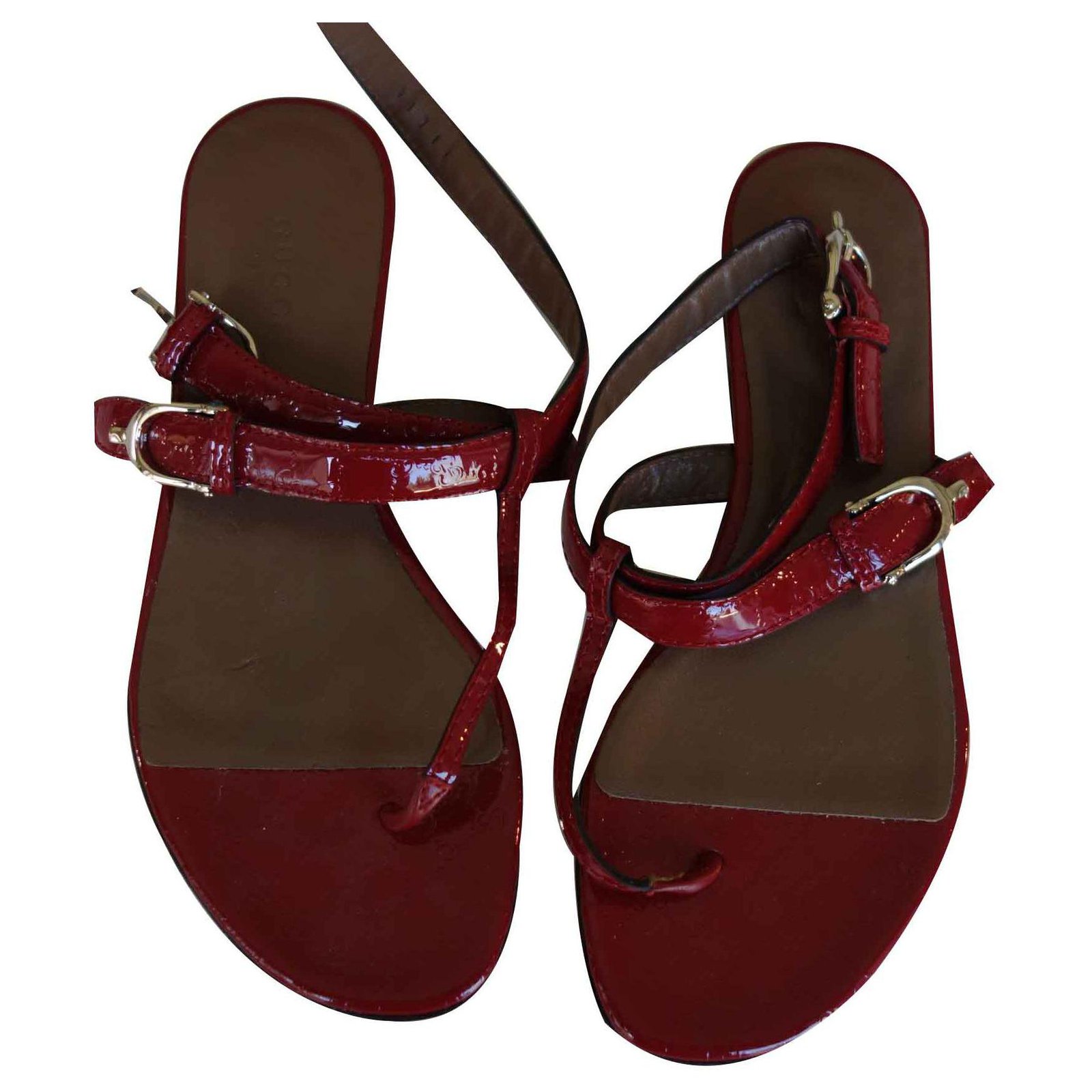 red gucci sandals