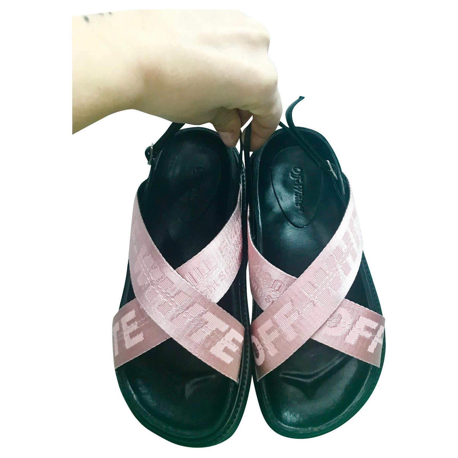 Louis Vuitton Pink Strap Sandals For Men